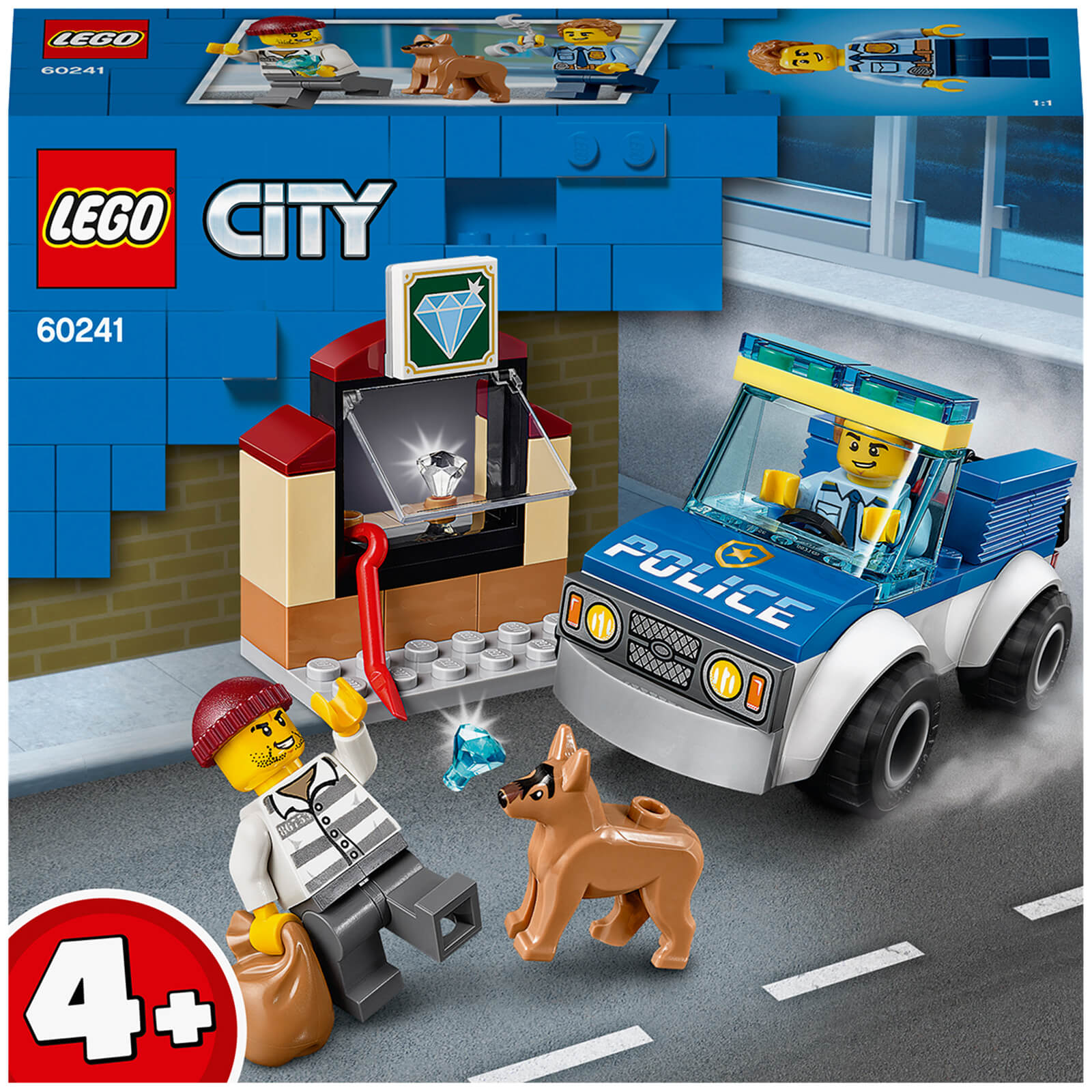 LEGO 4+ City: Juego de Construcción de la Unidad Canina de la Policía (60241)