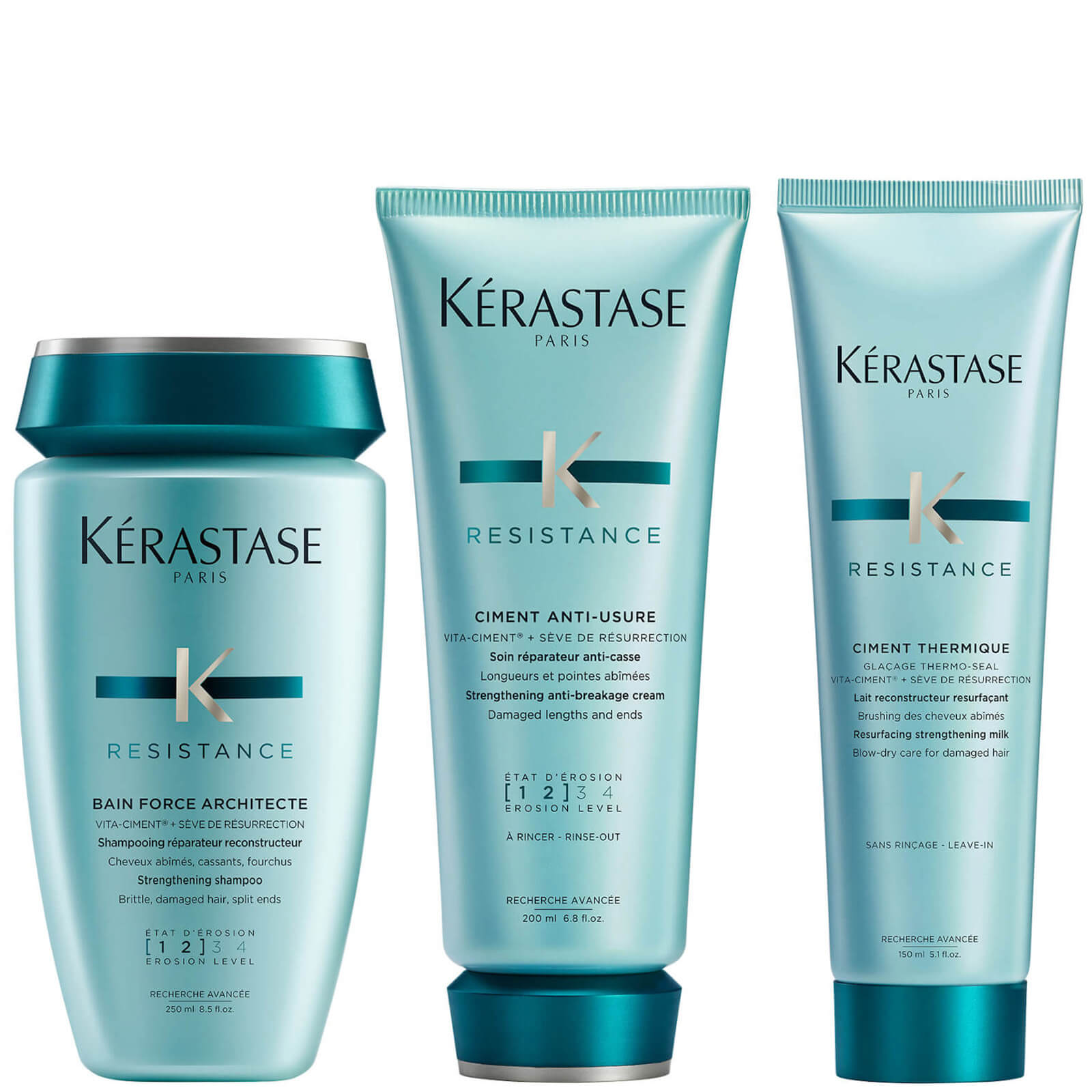 

Kérastase Résistance 3 Step Strengthening Routine for Damaged Hair