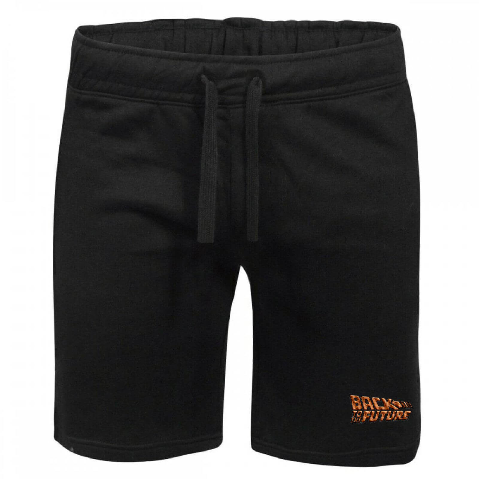 Back To The Future Logo Embroidered Unisex Jogger Shorts - Black - L
