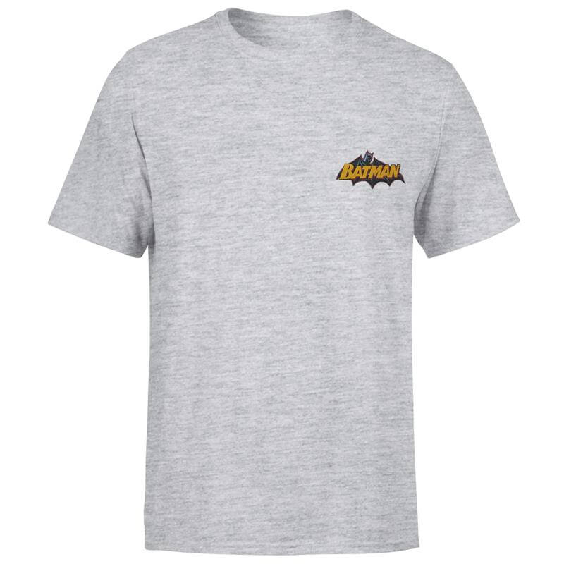 DC Batman Embroidered Unisex T-Shirt - Grey - S