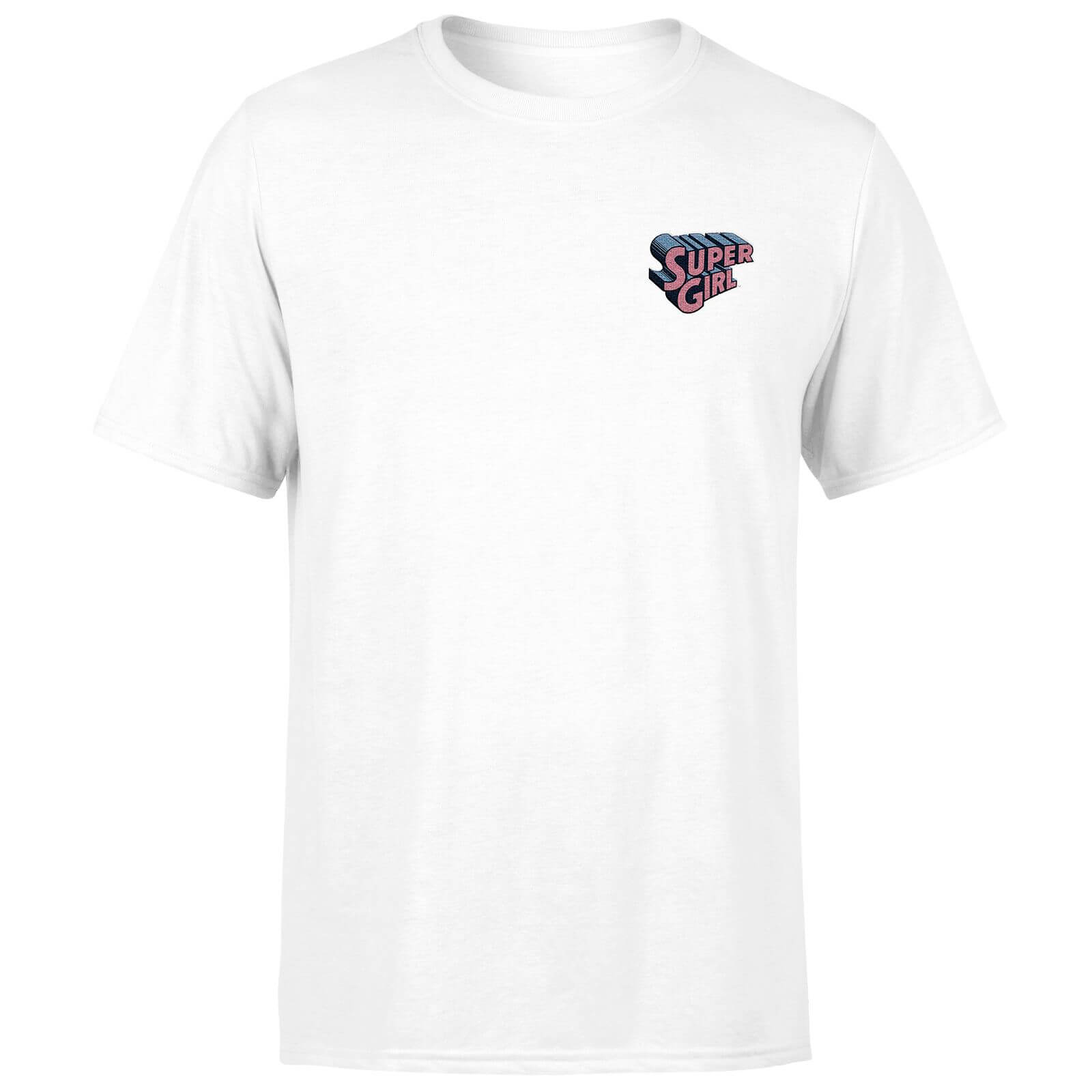 T-shirtDC Super Girl - Brodé - Blanc - Unisexe - L