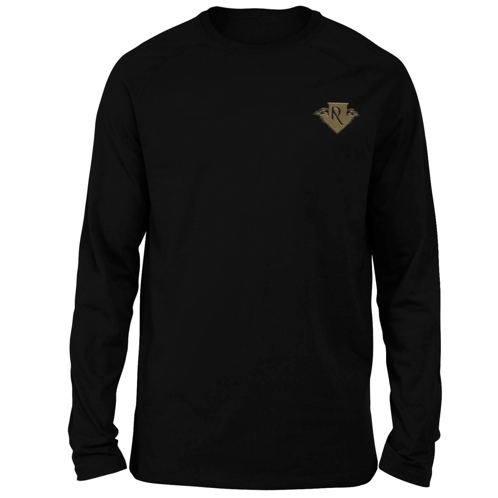 Harry Potter Ravenclaw Embroidered Unisex Long Sleeved T-Shirt - Black - S