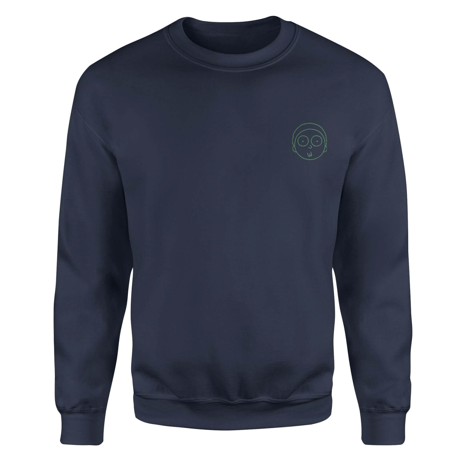 Rick And Morty Morty Embroidered Unisex Sweatshirt - Navy - S