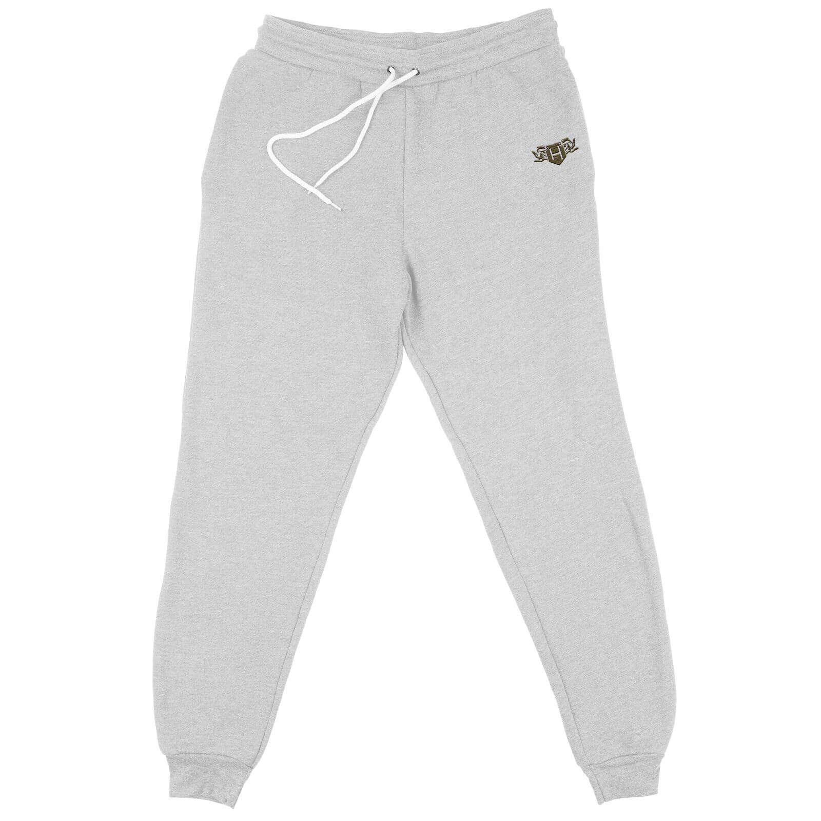 Harry Potter Hufflepuff Embroidered Unisex Joggers - Grey - S
