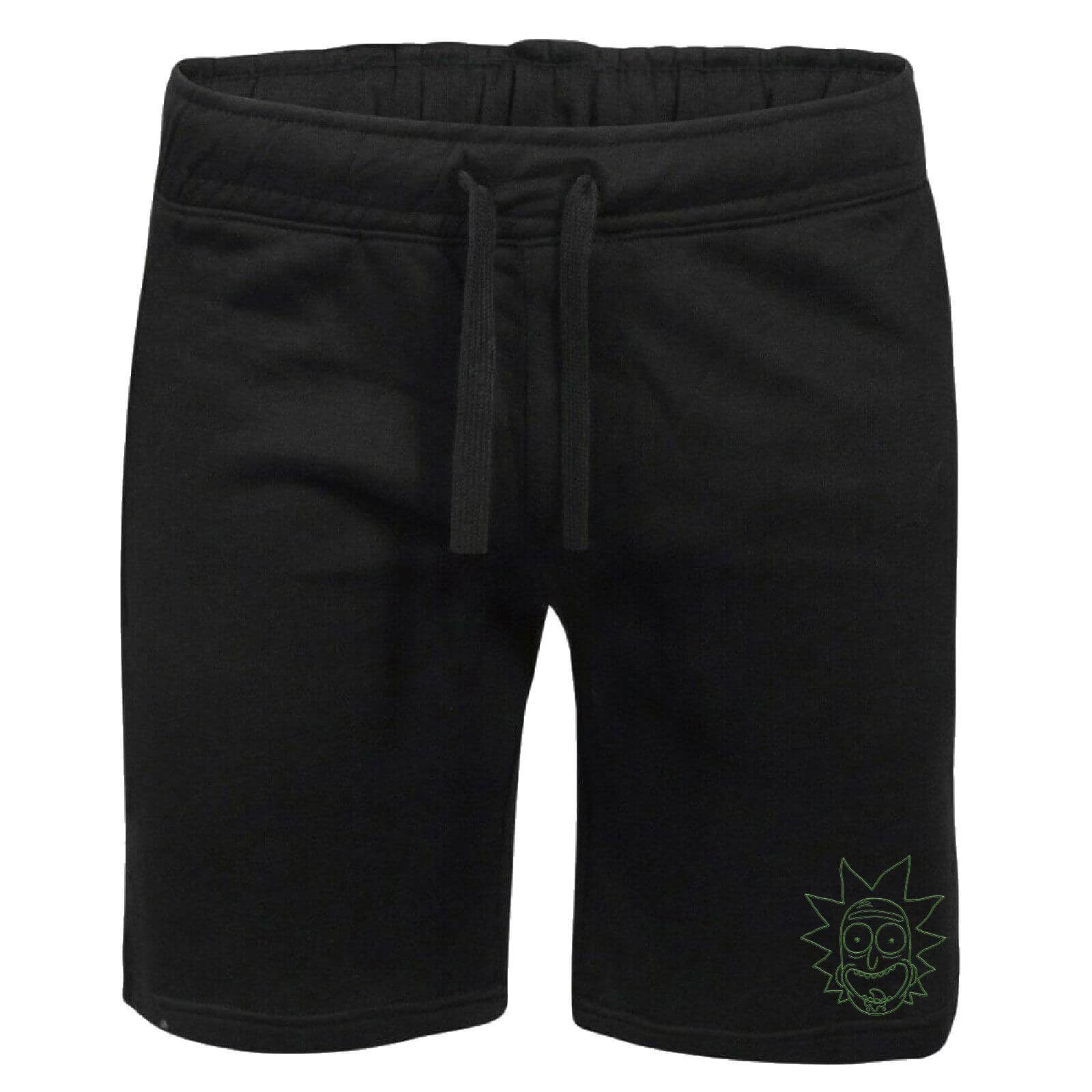 Rick and Morty Rick Embroidered Unisex Jogger Shorts – Black – S
