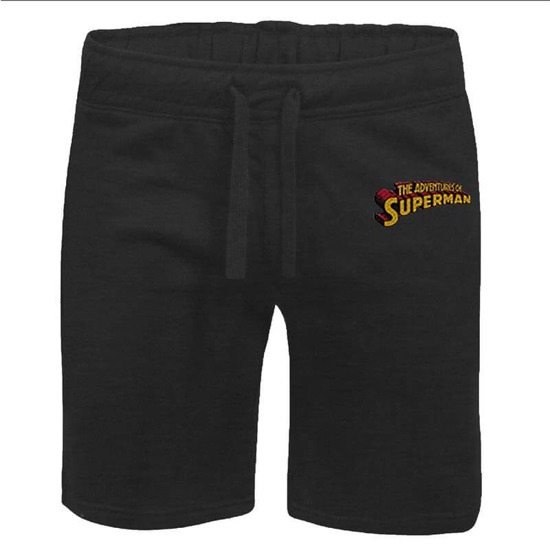 DC Superman Embroidered Unisex Jogger Shorts – Black – M