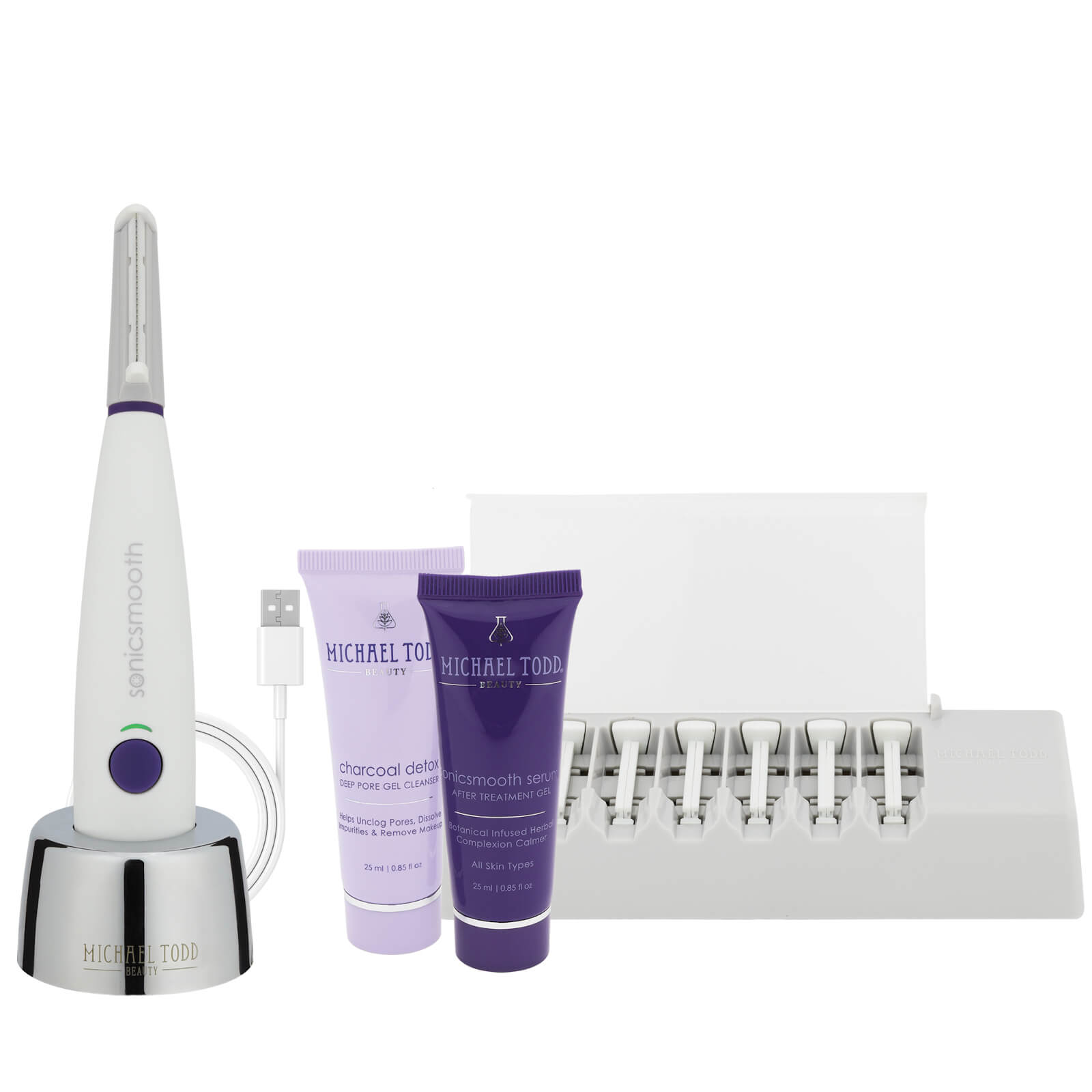 

Michael Todd Beauty Sonicsmooth Sonic Dermaplaning and Exfoliation System (Various Shades) - White