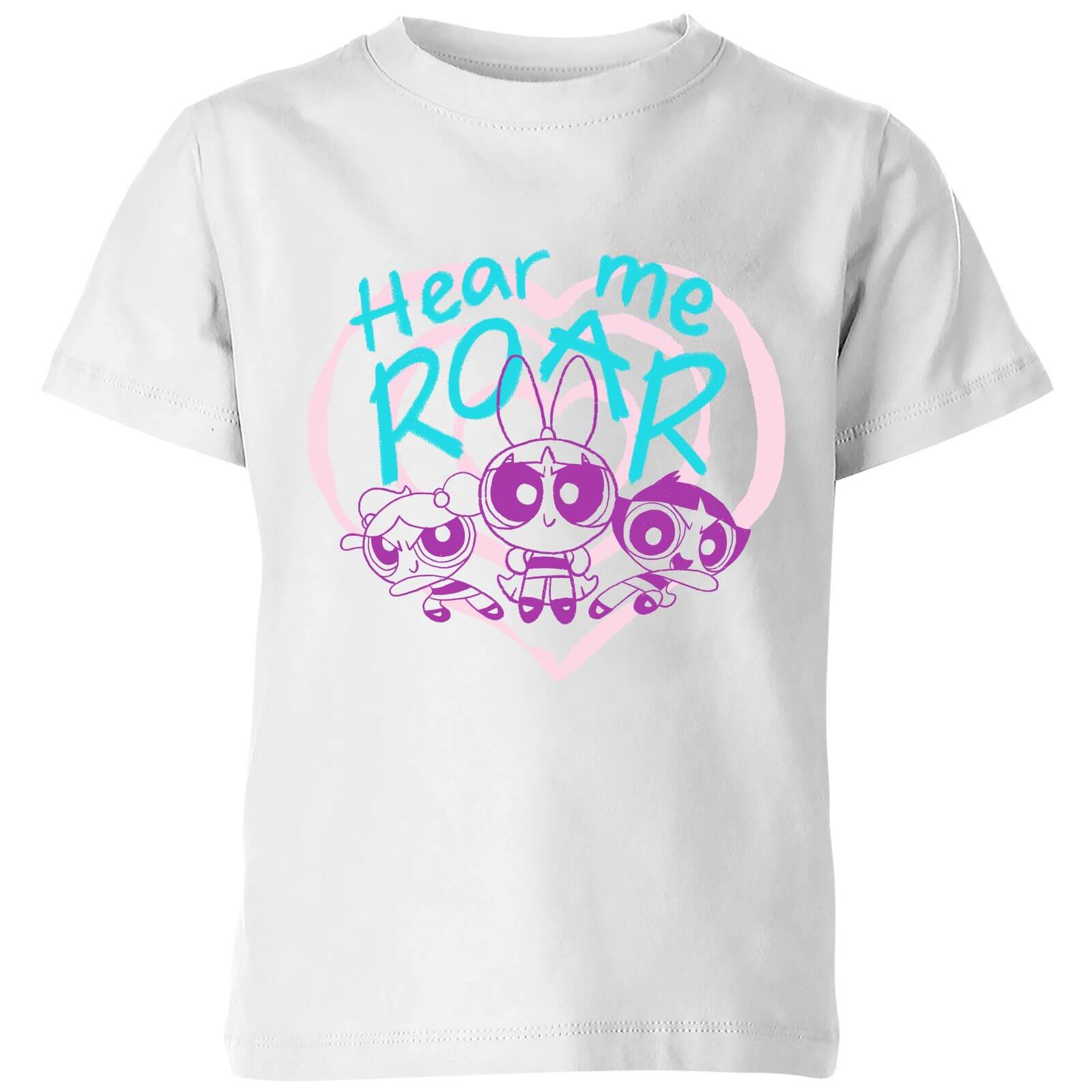 The Powerpuff Girls Hear Me Roar Kids' T-Shirt - White - 3-4 Years - White