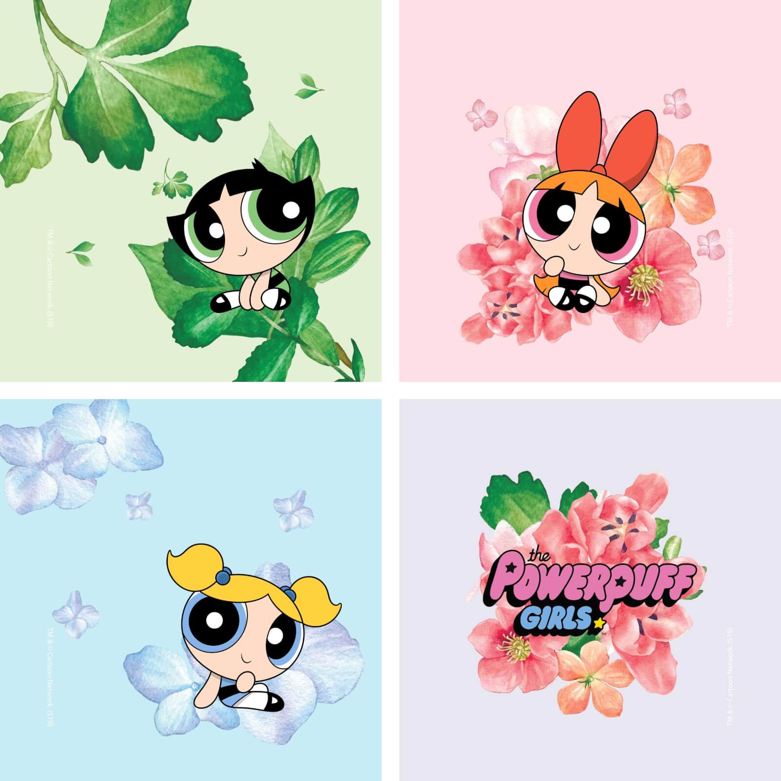 The Powerpuff Girls Floral Coaster Coaster Set