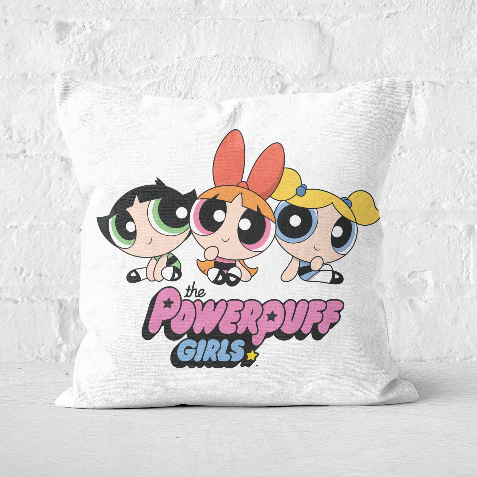 The Powerpuff Girls Pink Heart Square Cushion - 60x60cm - Soft Touch