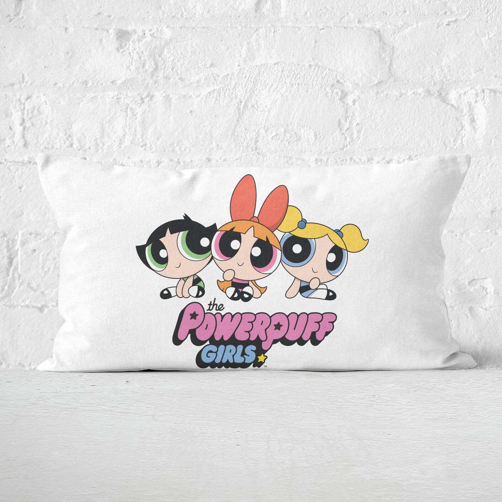 The Powerpuff Girls Pink PPG Heart Rectangular Cushion - 30x50cm - Soft Touch