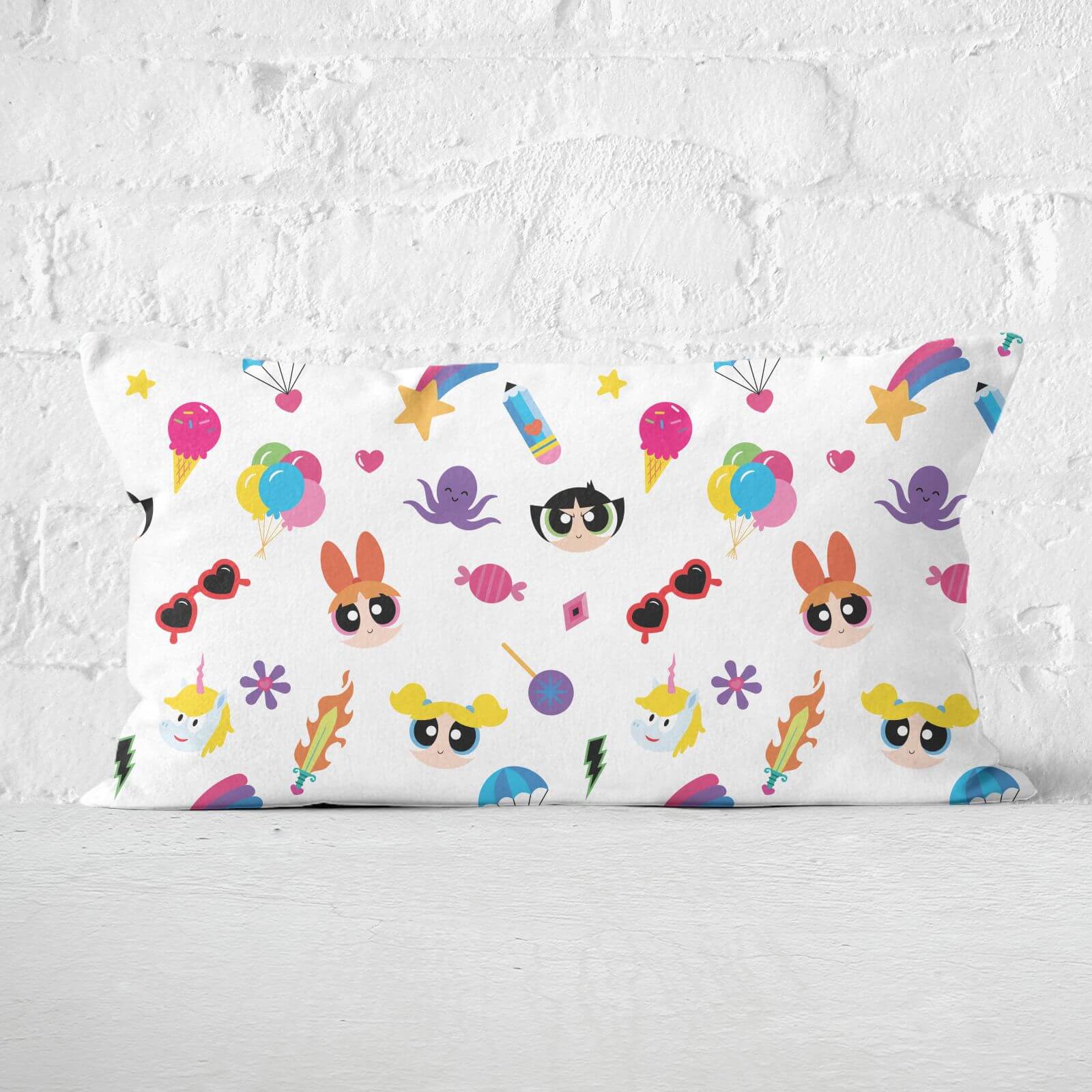 The Powerpuff Girls Colourful PPG Rectangular Cushion - 30x50cm - Soft Touch