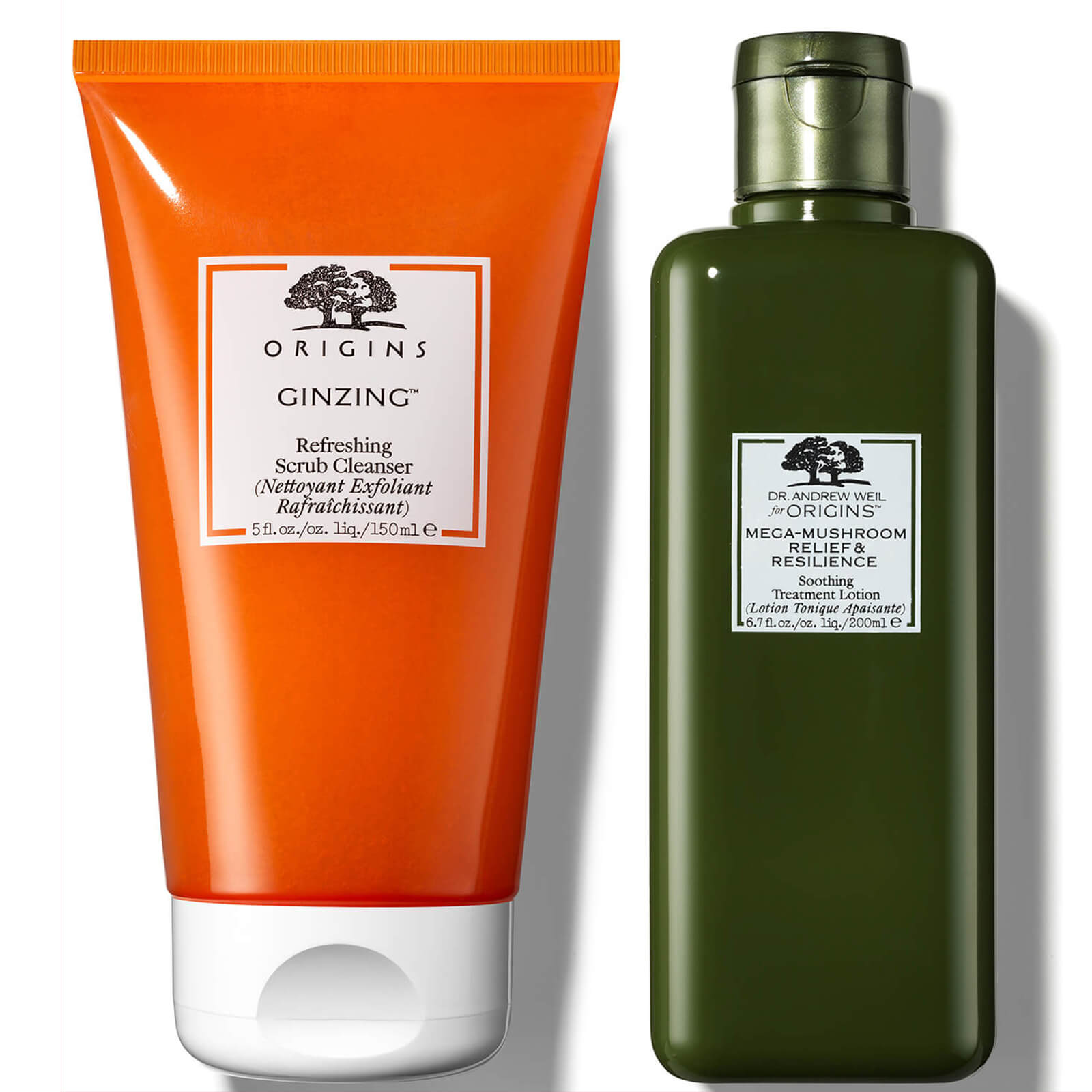 Origins Ginzing Scrub Cleanser and Treatment Lotion Bundle