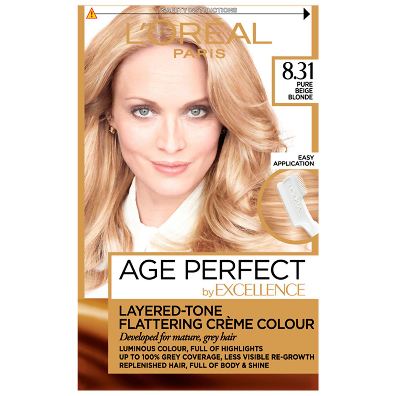 L'Oréal Paris Age Perfect Hair Dye (Various Shades) - 8.31 Pure Beige Blonde
