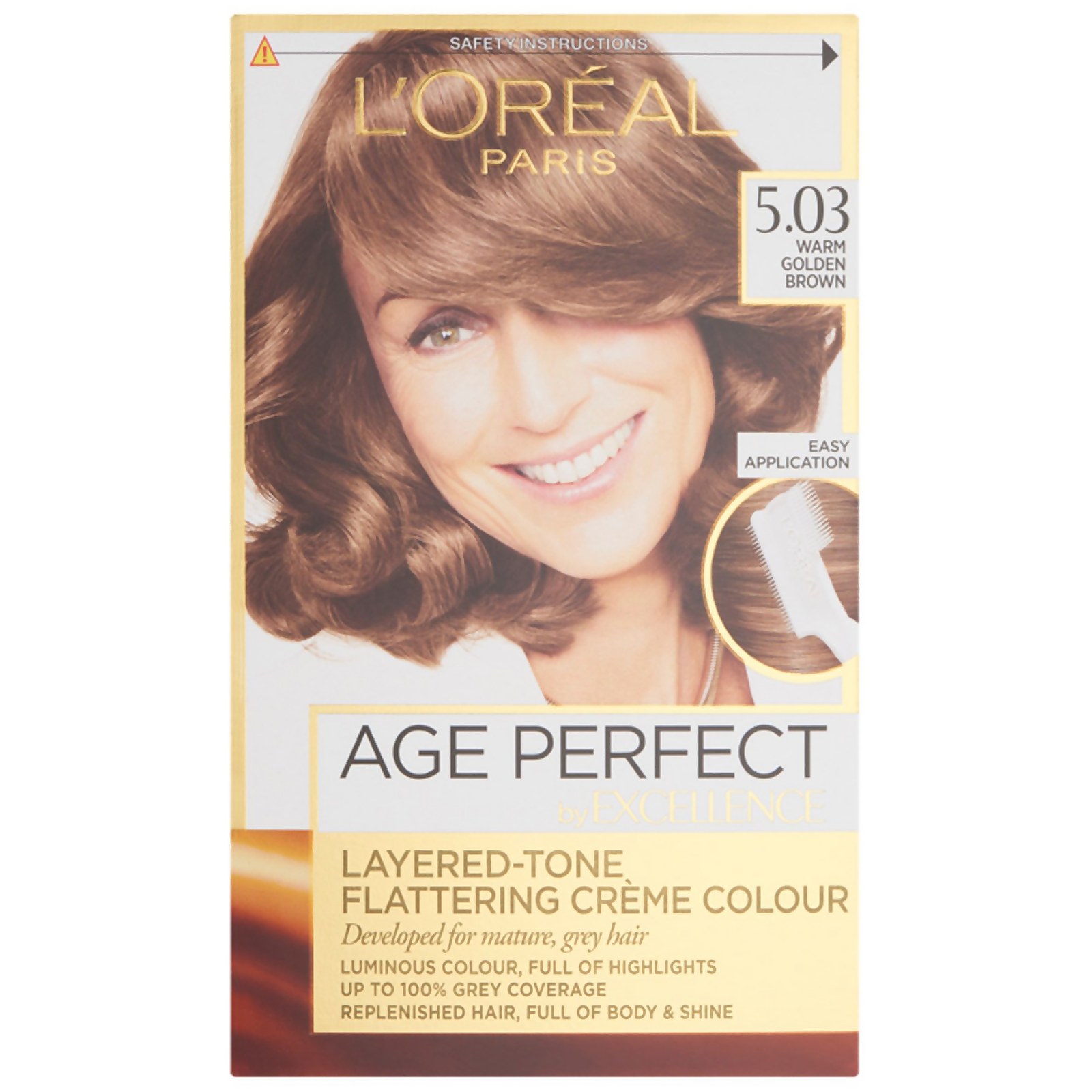 L'Oréal Paris Age Perfect Hair Dye (Various Shades) - 5.03 Warm Golden Brown