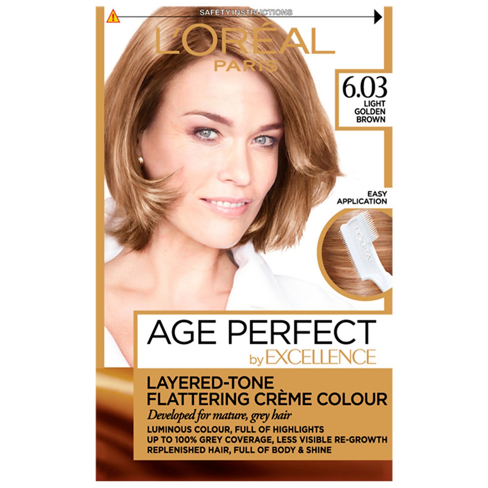 L'Oréal Paris Age Perfect Hair Dye (Various Shades) - 6.03 Light Golden Brown