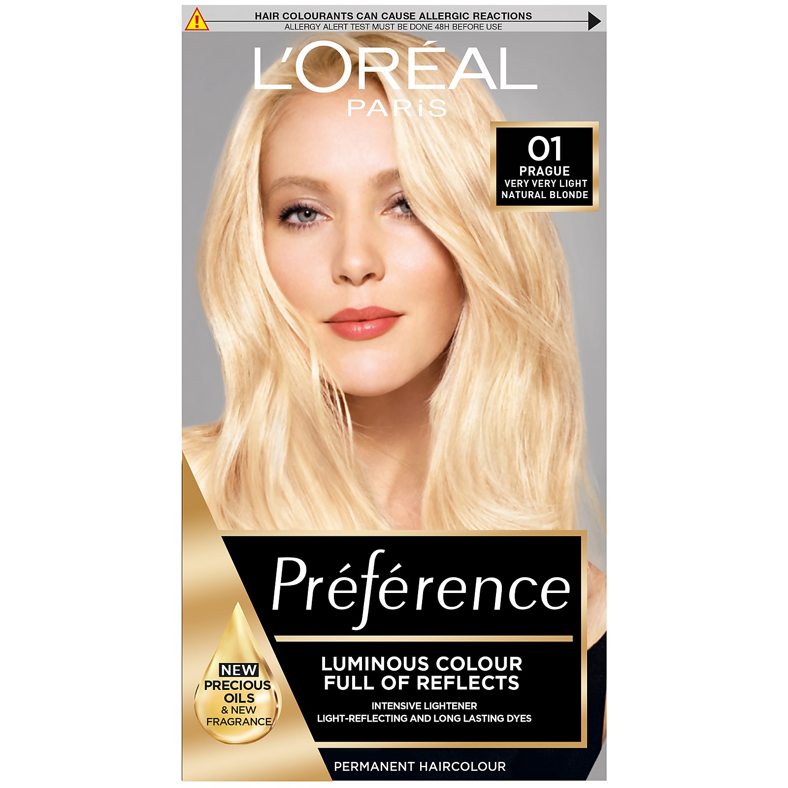 L'Oreal Paris Preference Infinia Hair Dye (Various Shades) - 01 Prague Very Very Light Natural Blond