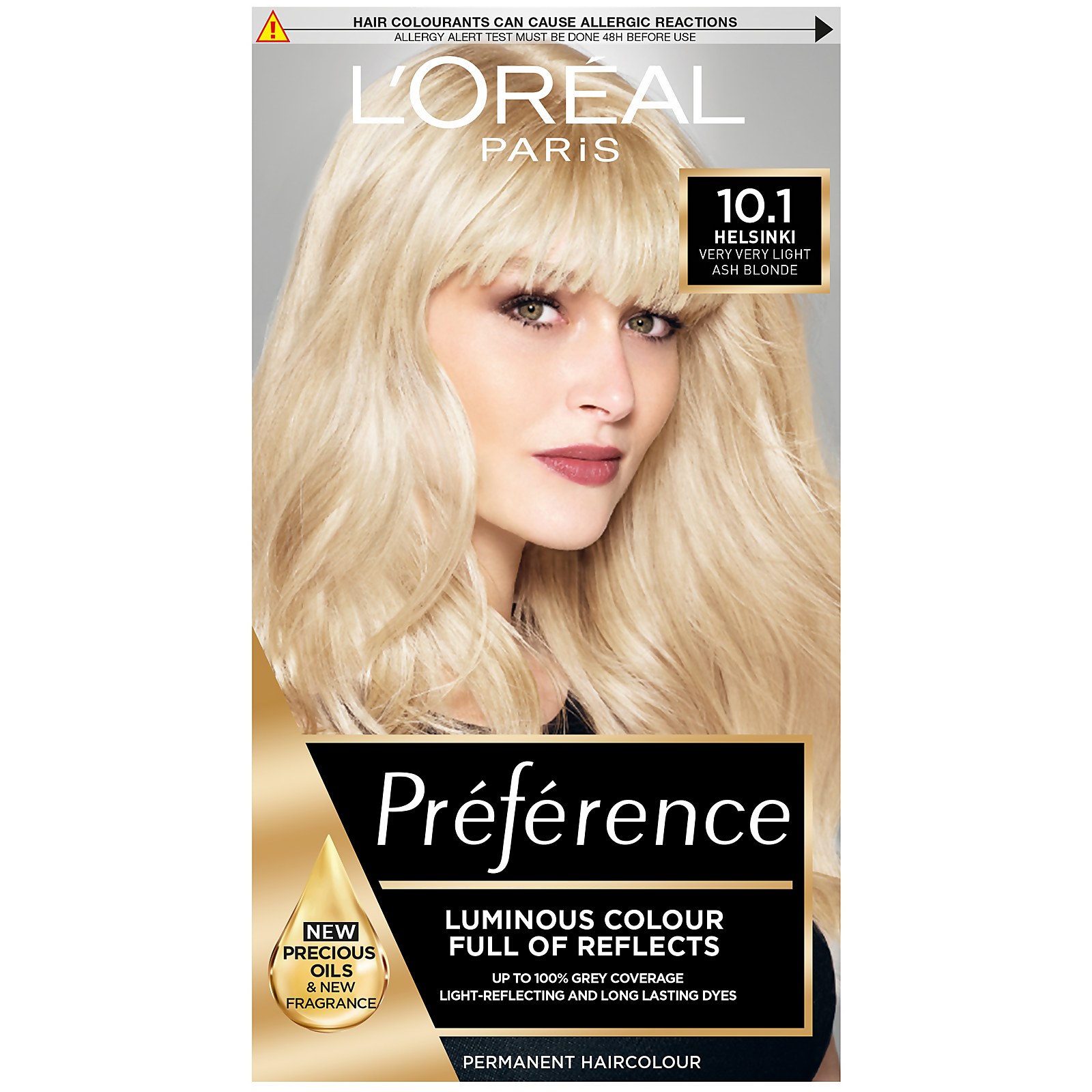 L'Oreal Paris Preference Infinia Hair Dye (Various Shades) - 10.1 Helsinki Very Light Ash Blonde