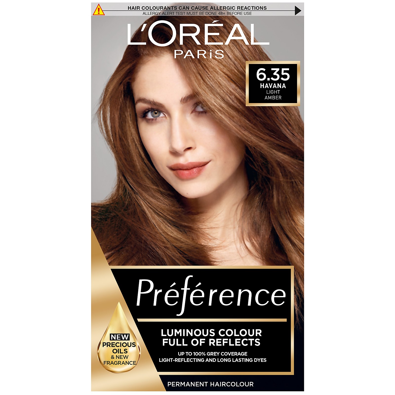 L'Oreal Paris Preference Infinia Hair Dye (Various Shades) - 6.35 Havana Golden Mahogany Light Brown
