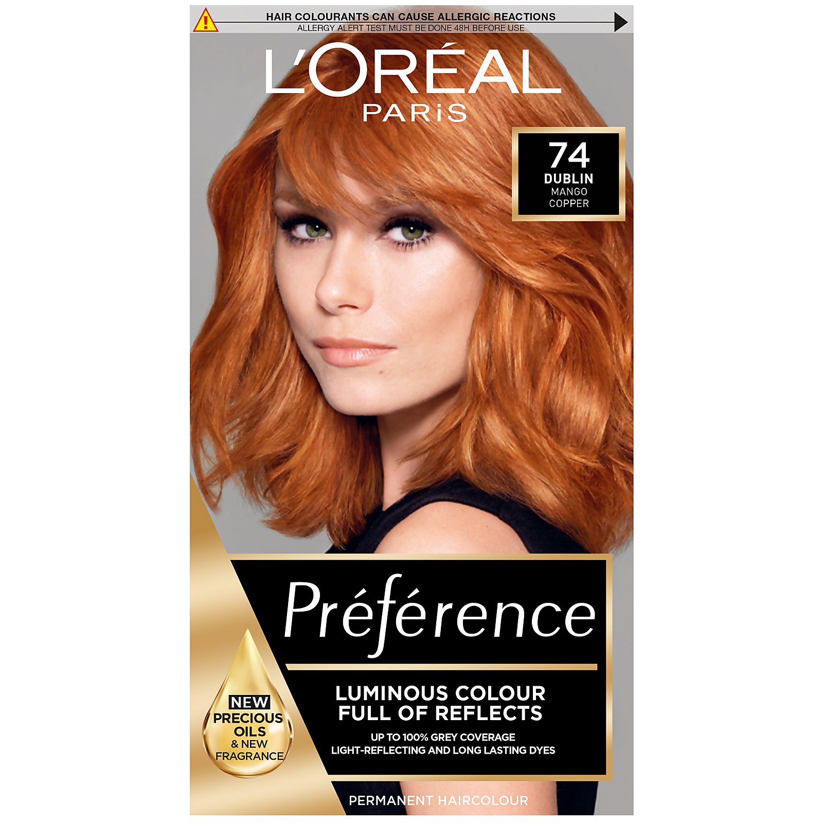 L'Oréal Paris Préférence Infinia Hair Dye (Various Shades) - 74 Mango Intense Copper