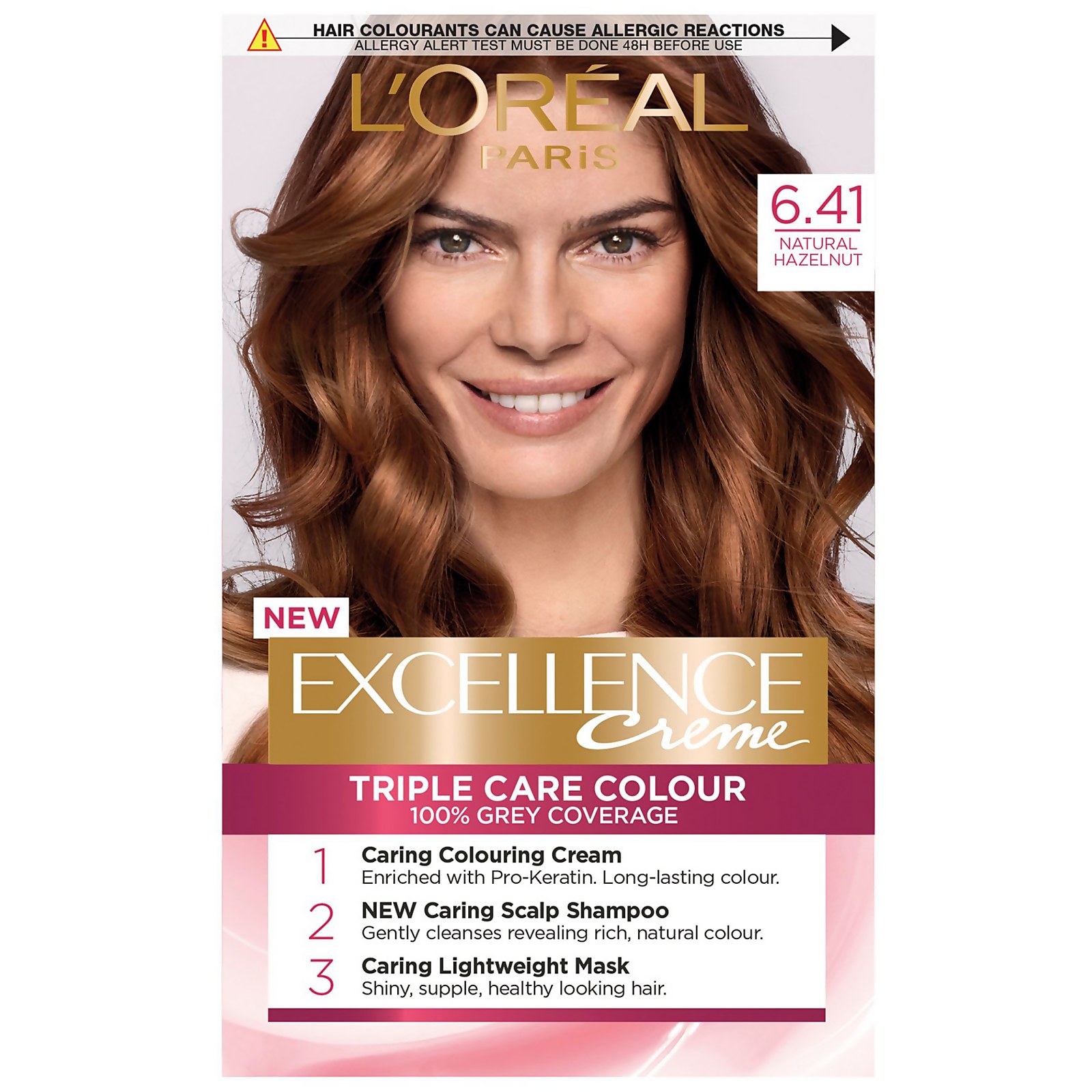 

L'Oréal Paris Excellence Crème Permanent Hair Dye (Various Shades) - 6.41 Natural Hazelnut