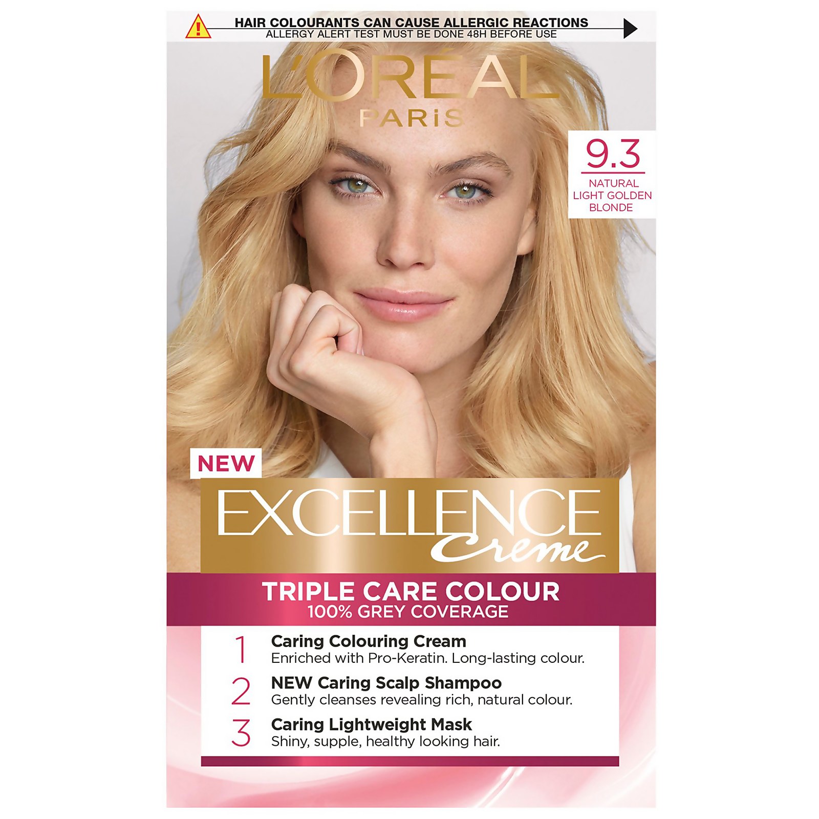 L'Oreal Paris Excellence Creme Permanent Hair Dye (Various Shades) - 9.3 Natural Light Gold Blonde