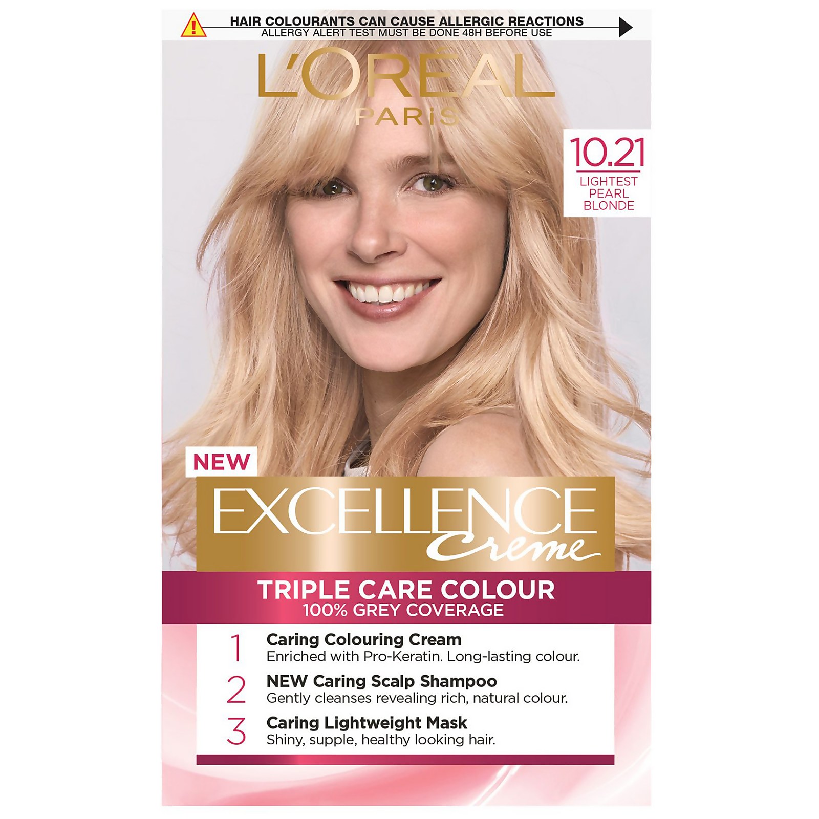 L'Oreal Paris Excellence Creme Permanent Hair Dye (Various Shades) - 10.21 Lightest Pearl Blonde