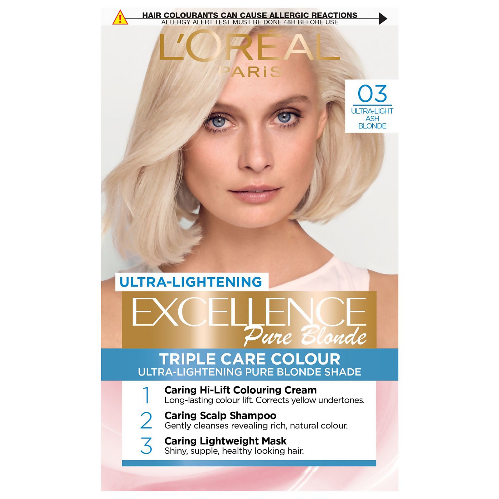 L'Oreal Paris Excellence Creme Permanent Hair Dye (Various Shades) - 03 Ultra-Light Ash Blonde