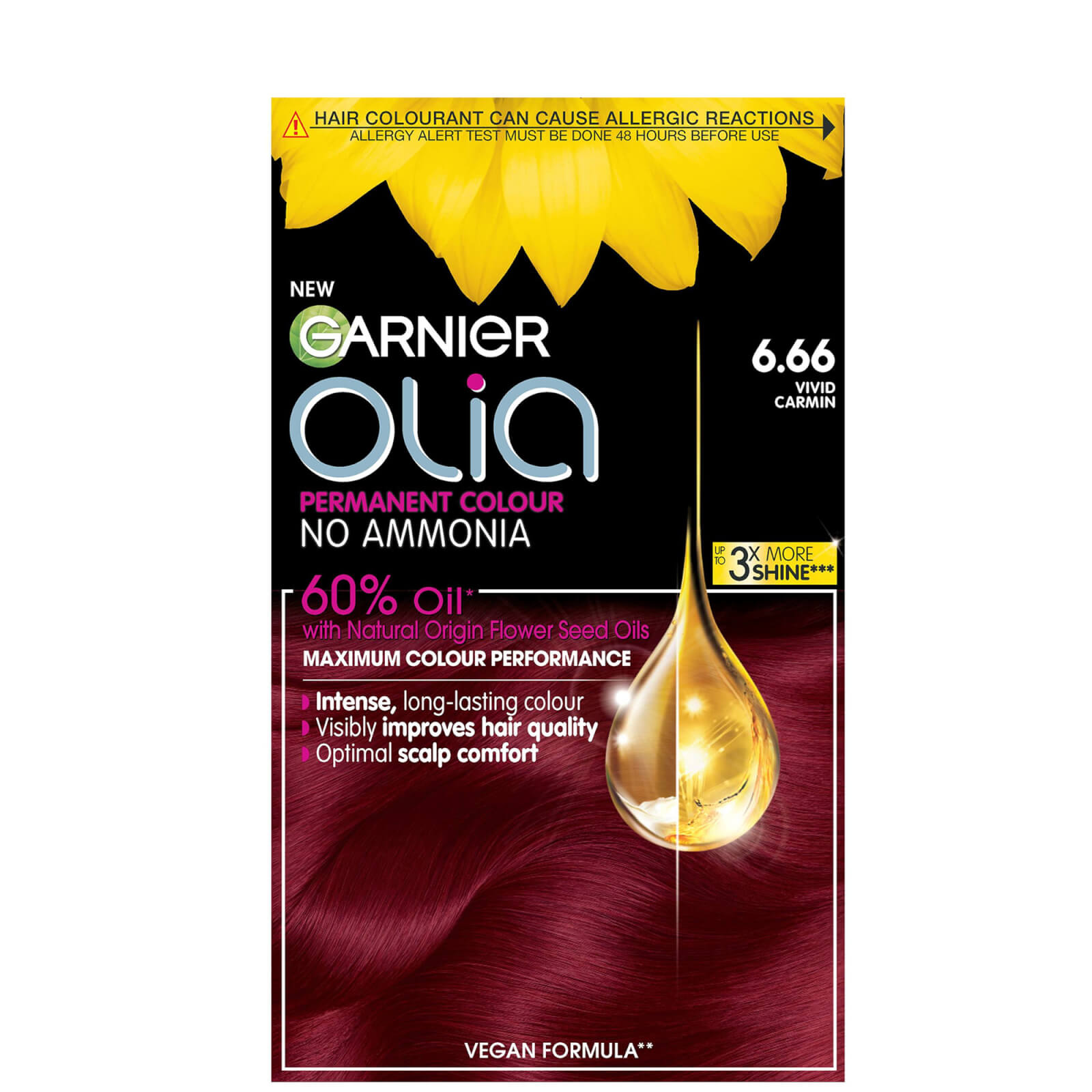 Shop Garnier Olia Permanent Hair Dye (various Shades) - 6.66 Vivid Garnet Red