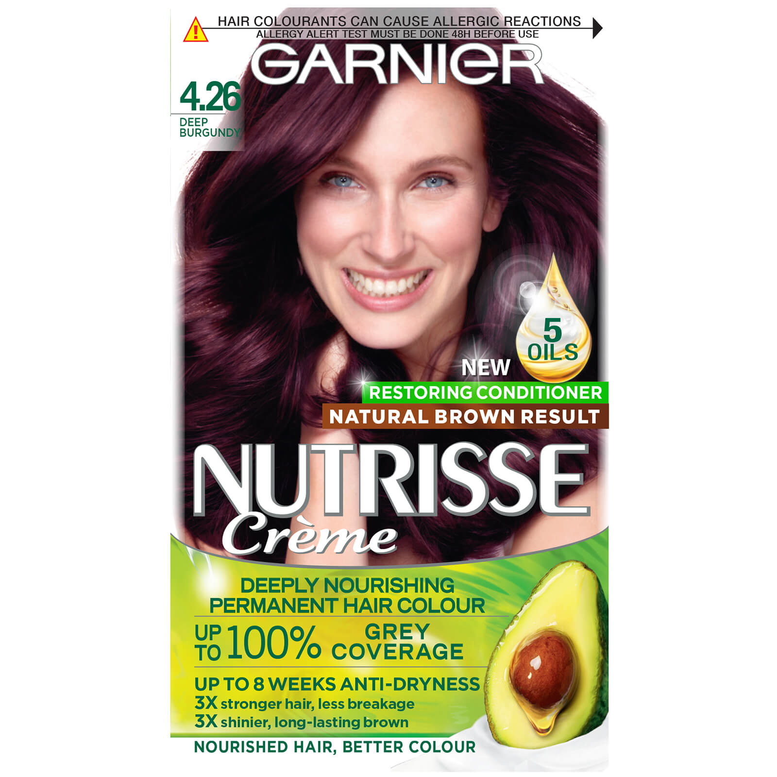Garnier Nutrisse Permanent Hair Dye Deep Burgundy Red 4.26