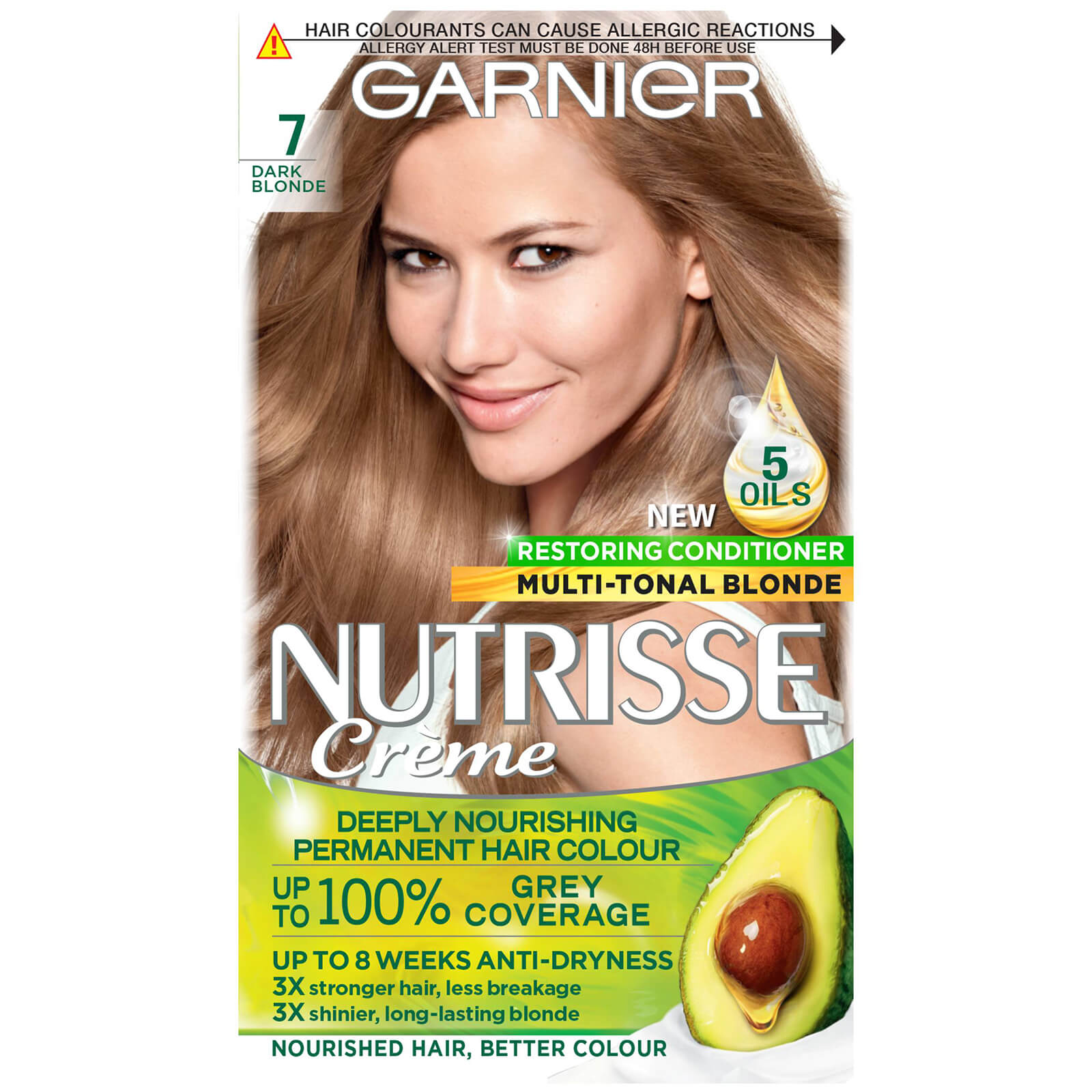 Garnier Nutrisse Permanent Hair Dye (Various Shades) - 7 Dark Blonde