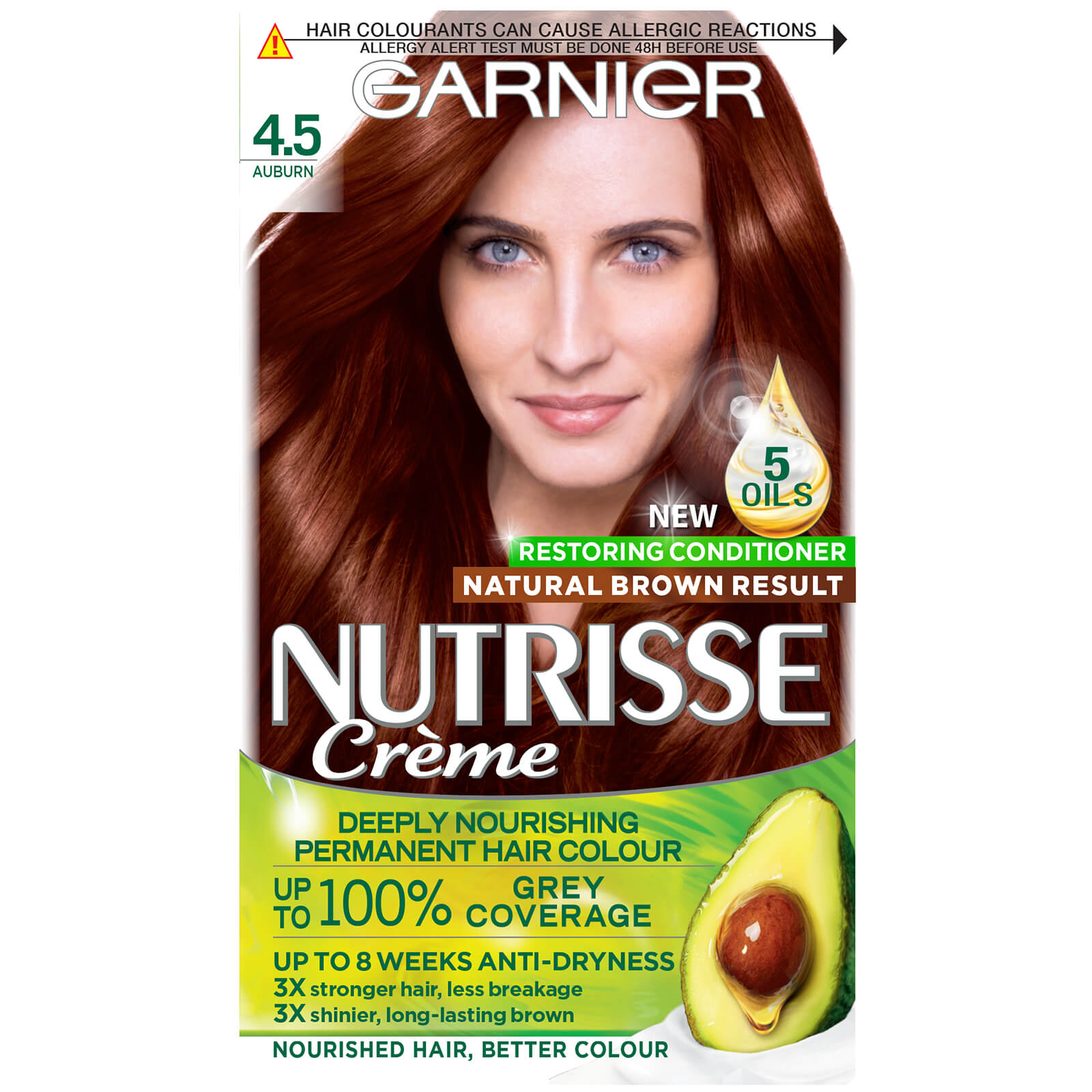 Garnier Nutrisse Permanent Hair Dye (Various Shades) - 4.5 Auburn Red