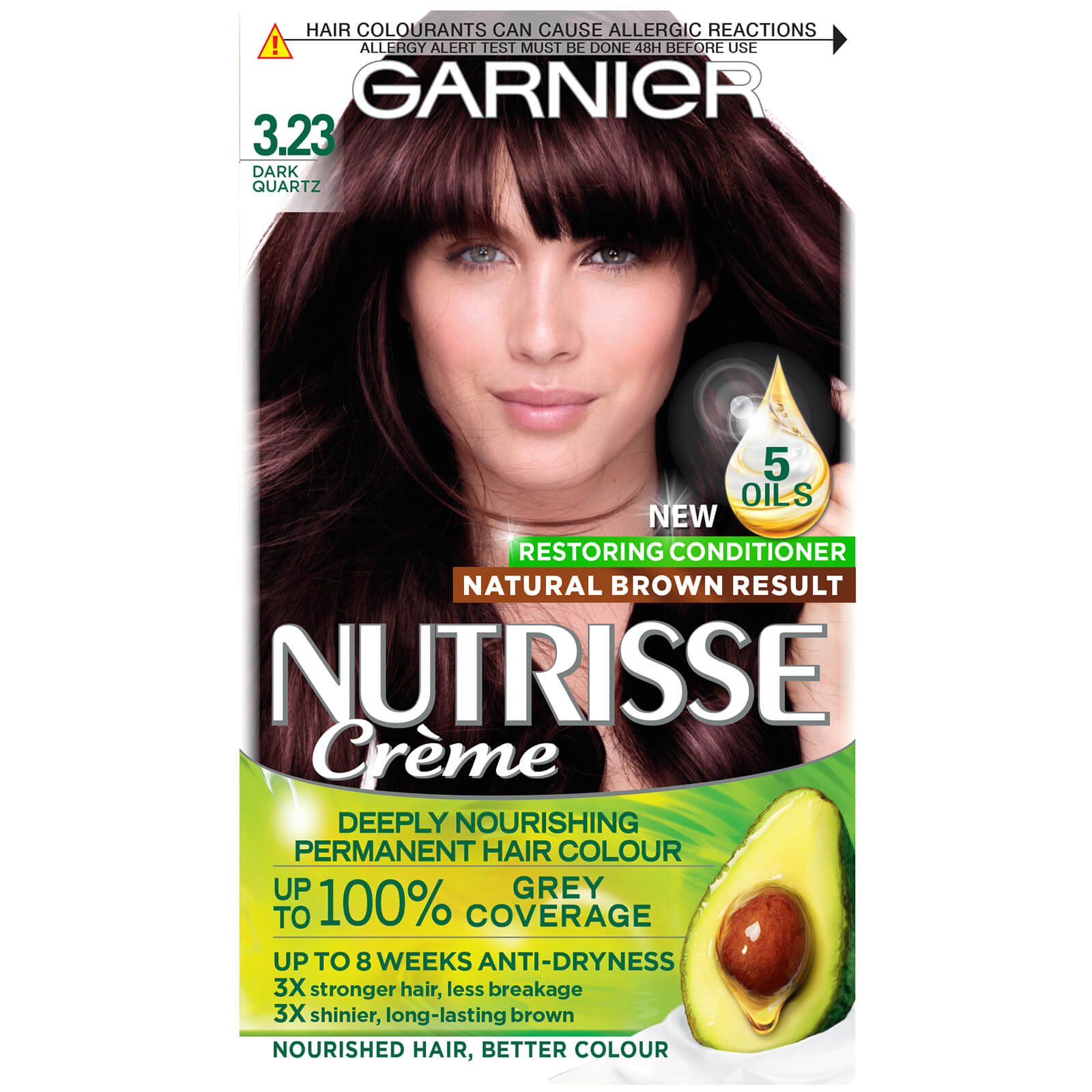 Garnier Nutrisse Permanent Hair Dye (Various Shades) - 3.23 Dark Quartz Brown