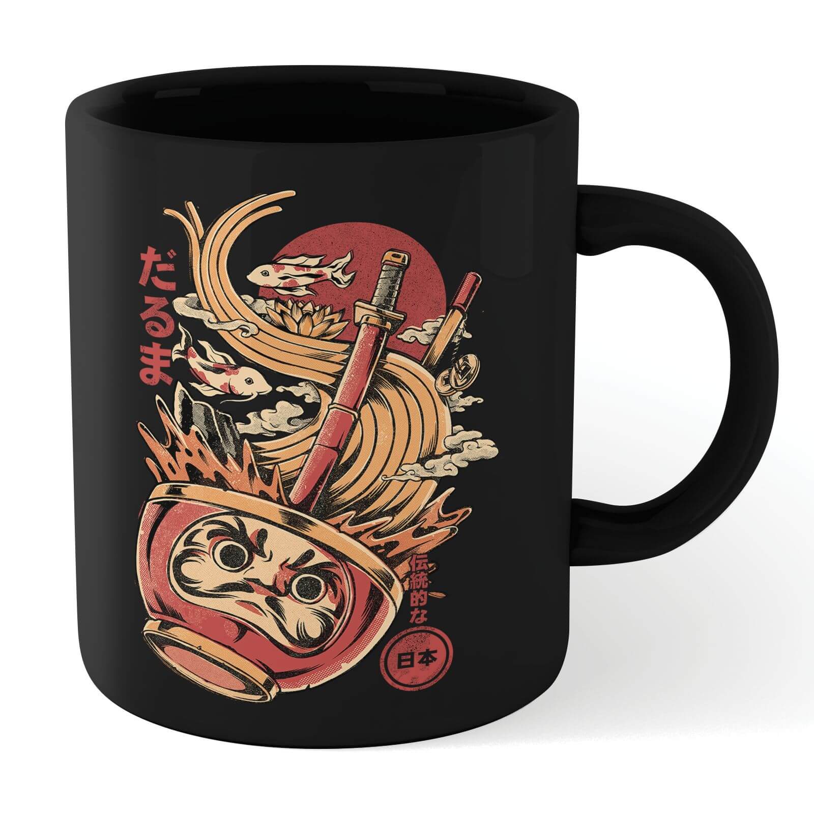 

Ilustrata Daruma Mug - Black