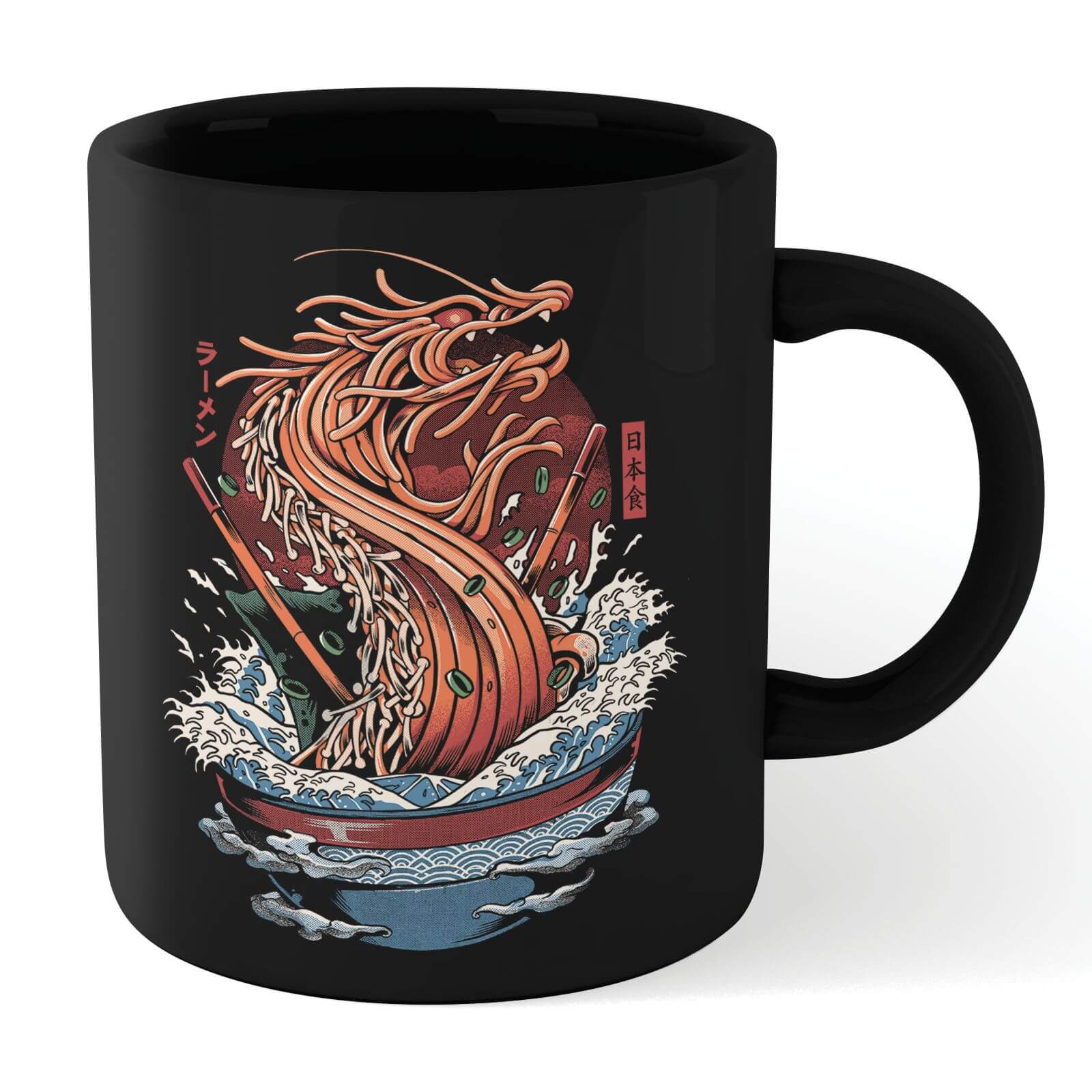 Ilustrata Dragon Ramen Mug - Black