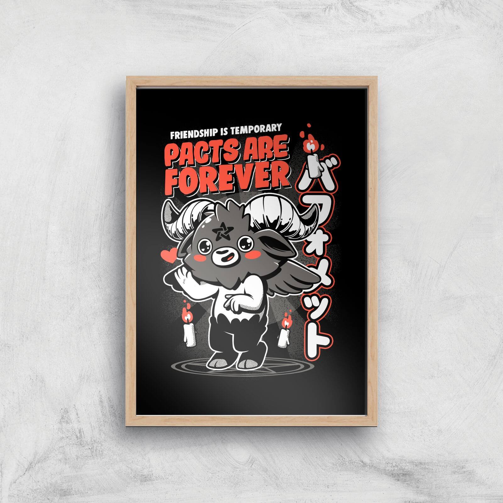 Ilustrata Pacts Are Forever Giclee Art Print - A4 - Wooden Frame