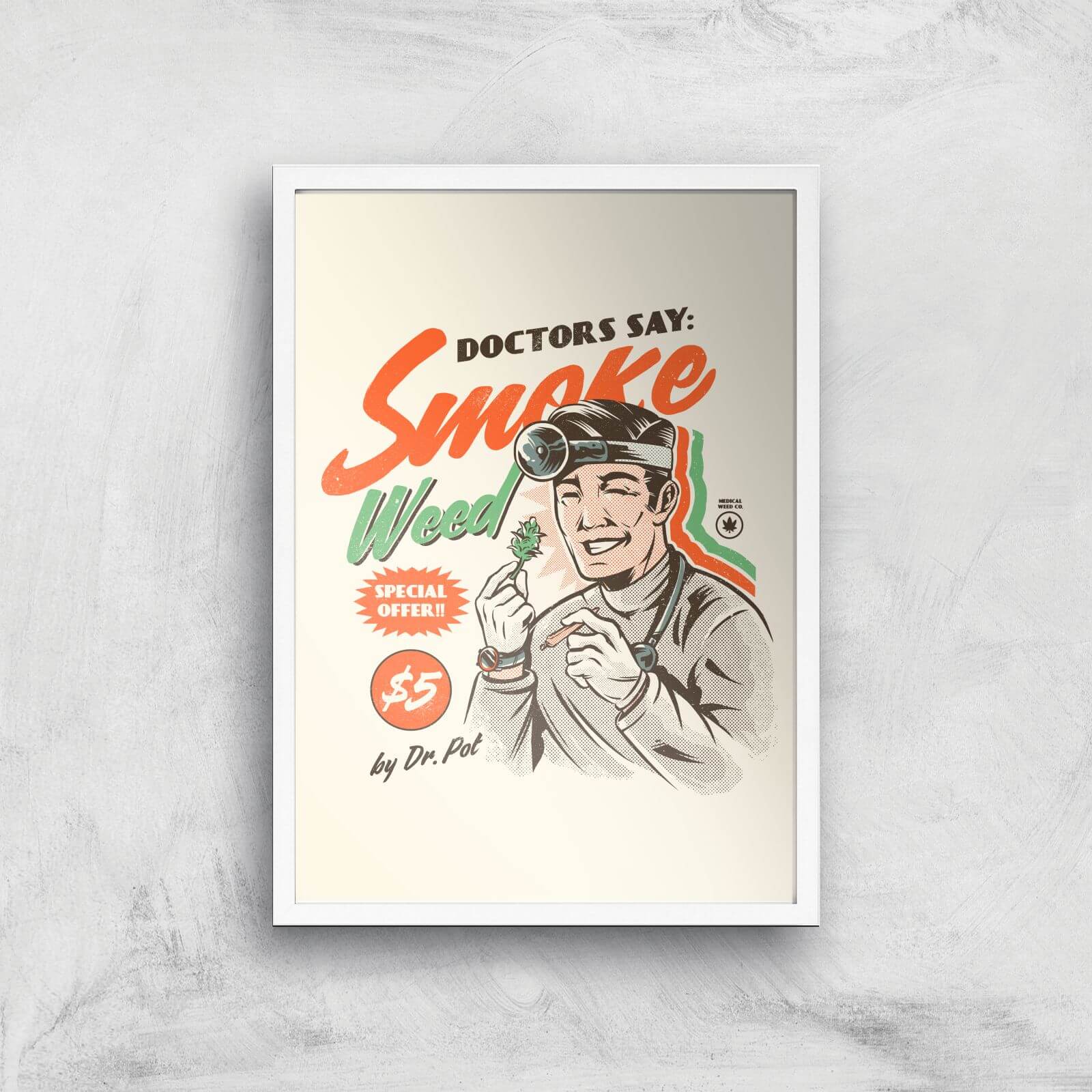 Ilustrata Weed Doctor Advices Giclee Art Print - A2 - White Frame