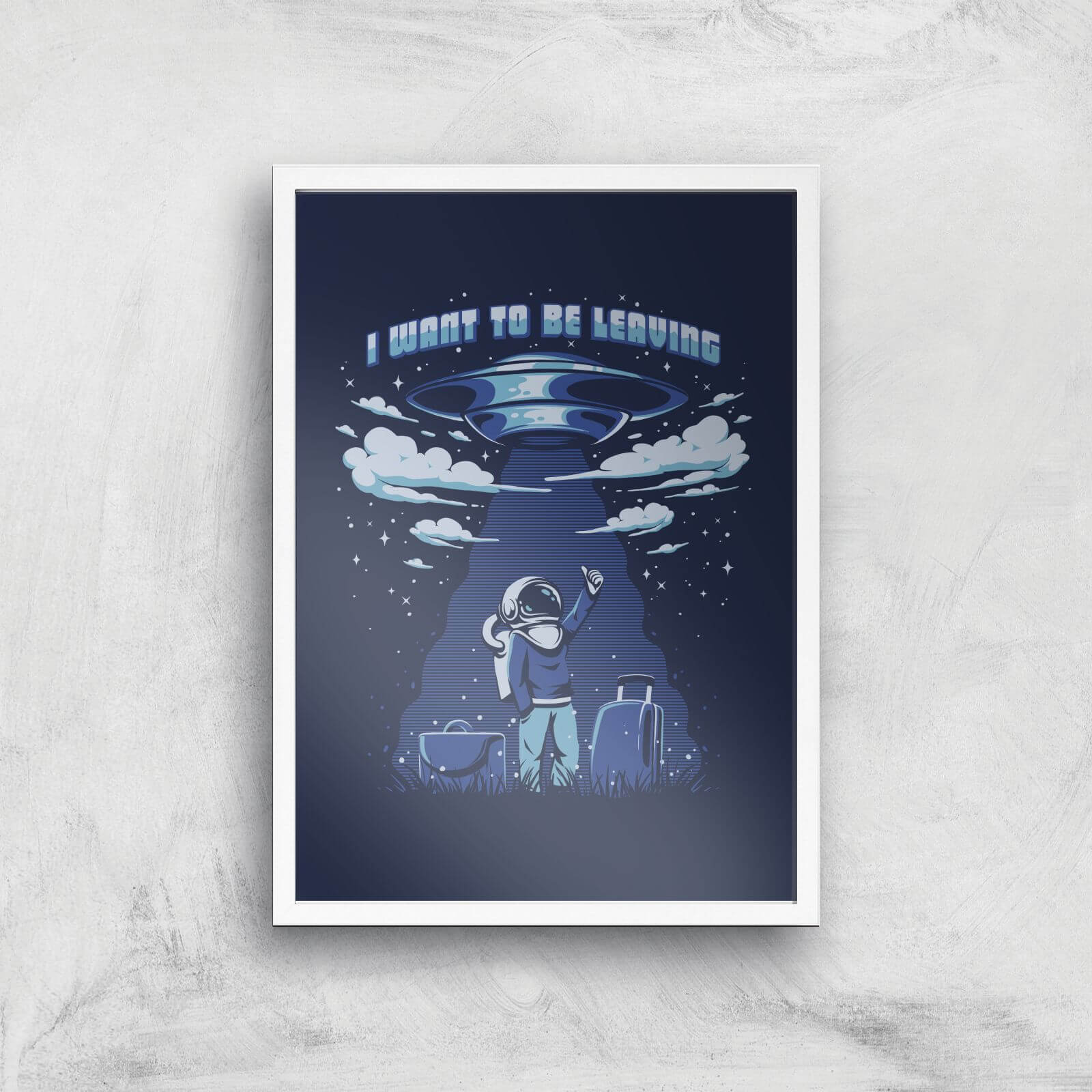 Ilustrata I Want to Be Leaving Giclee Art Print - A3 - White Frame