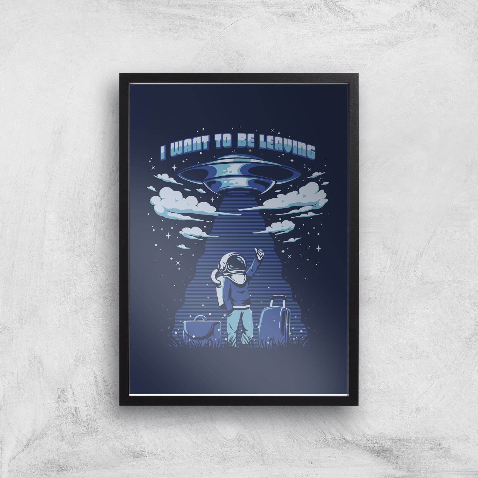 Ilustrata I Want to Be Leaving Giclee Art Print - A3 - Black Frame