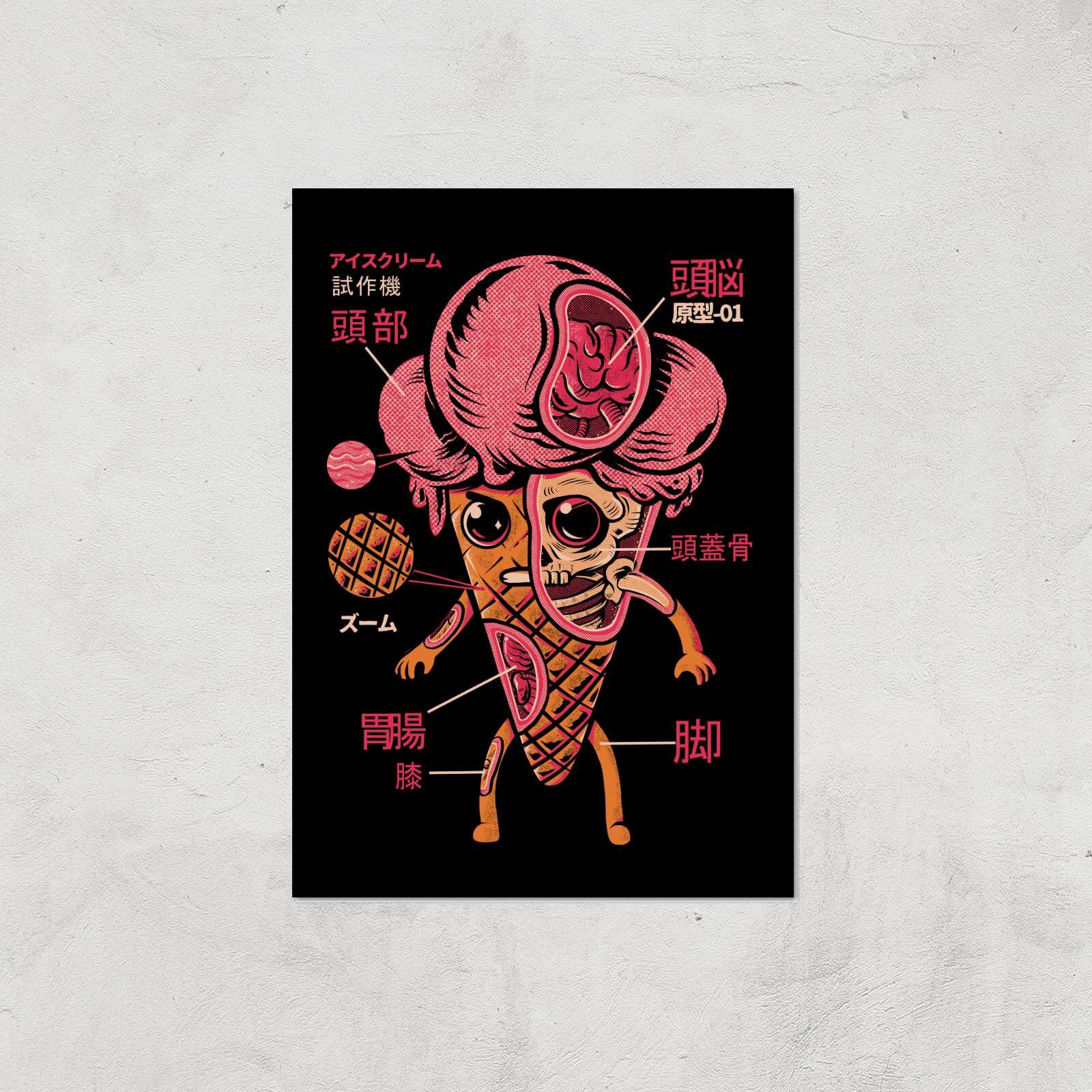 Ilustrata Kaiju Ice Cream Giclee Art Print - A3 - Print Only