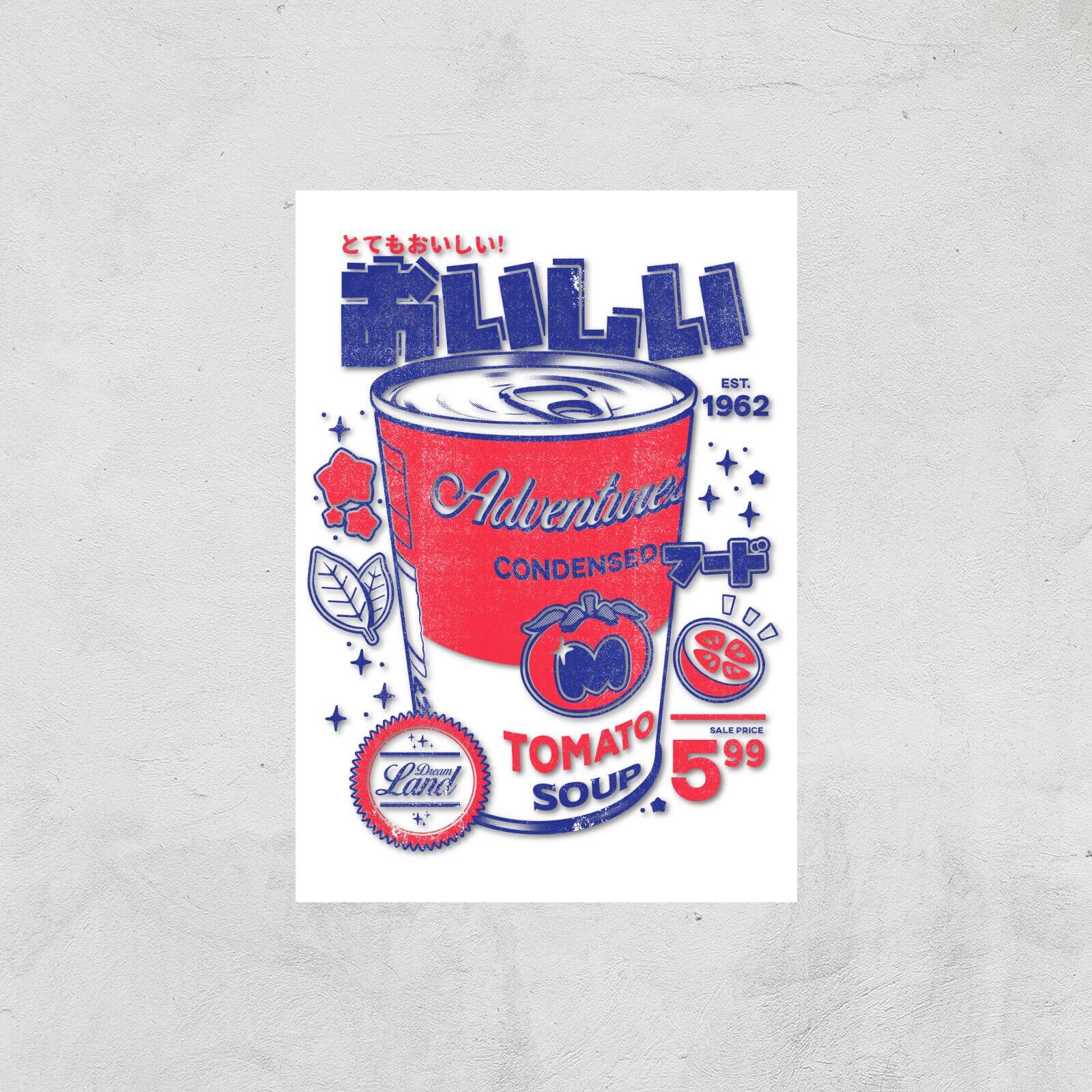 Ilustrata Smashed Tomato Soup Giclee Art Print - A4 - Print Only