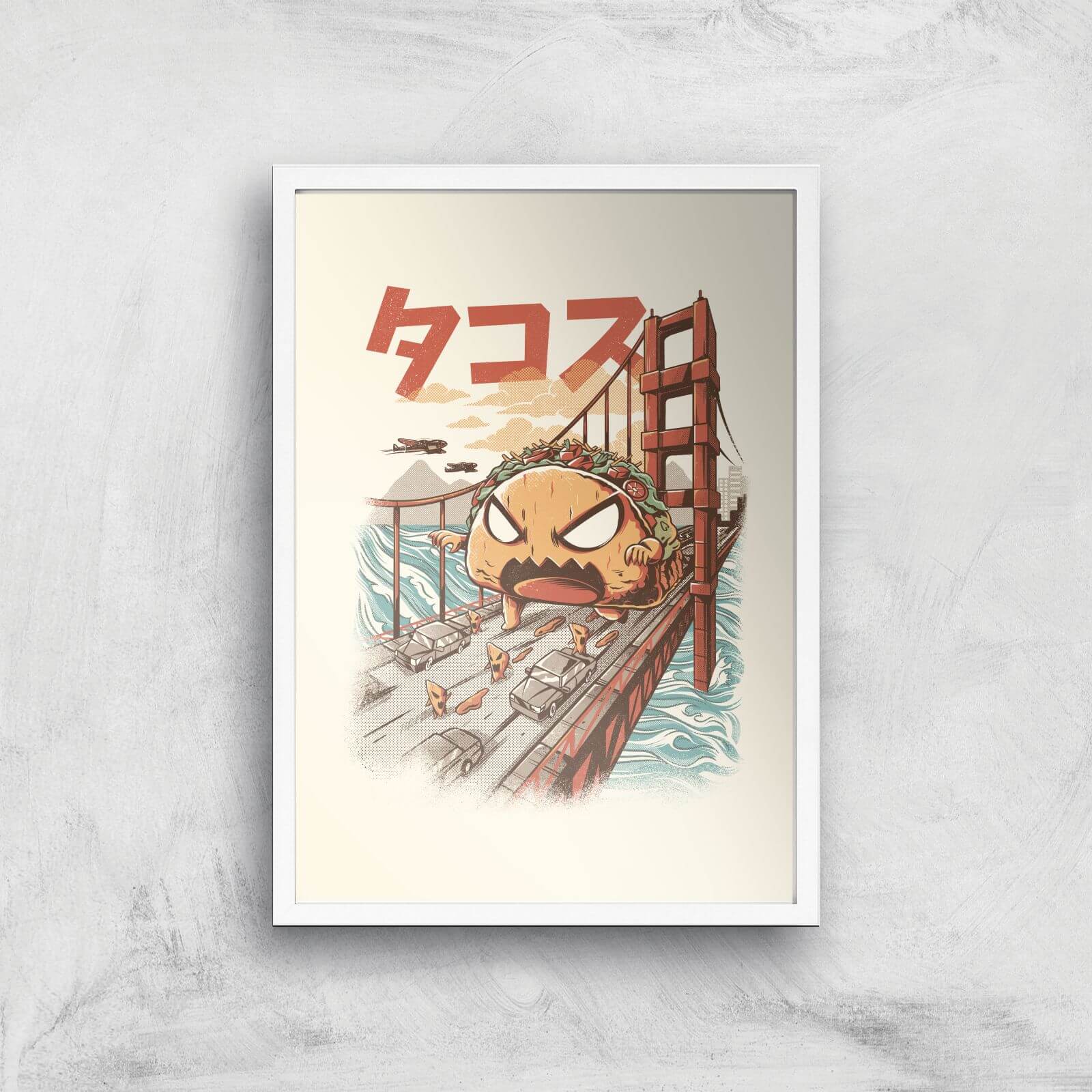 Ilustrata Takaiju Giclee Art Print - A2 - White Frame
