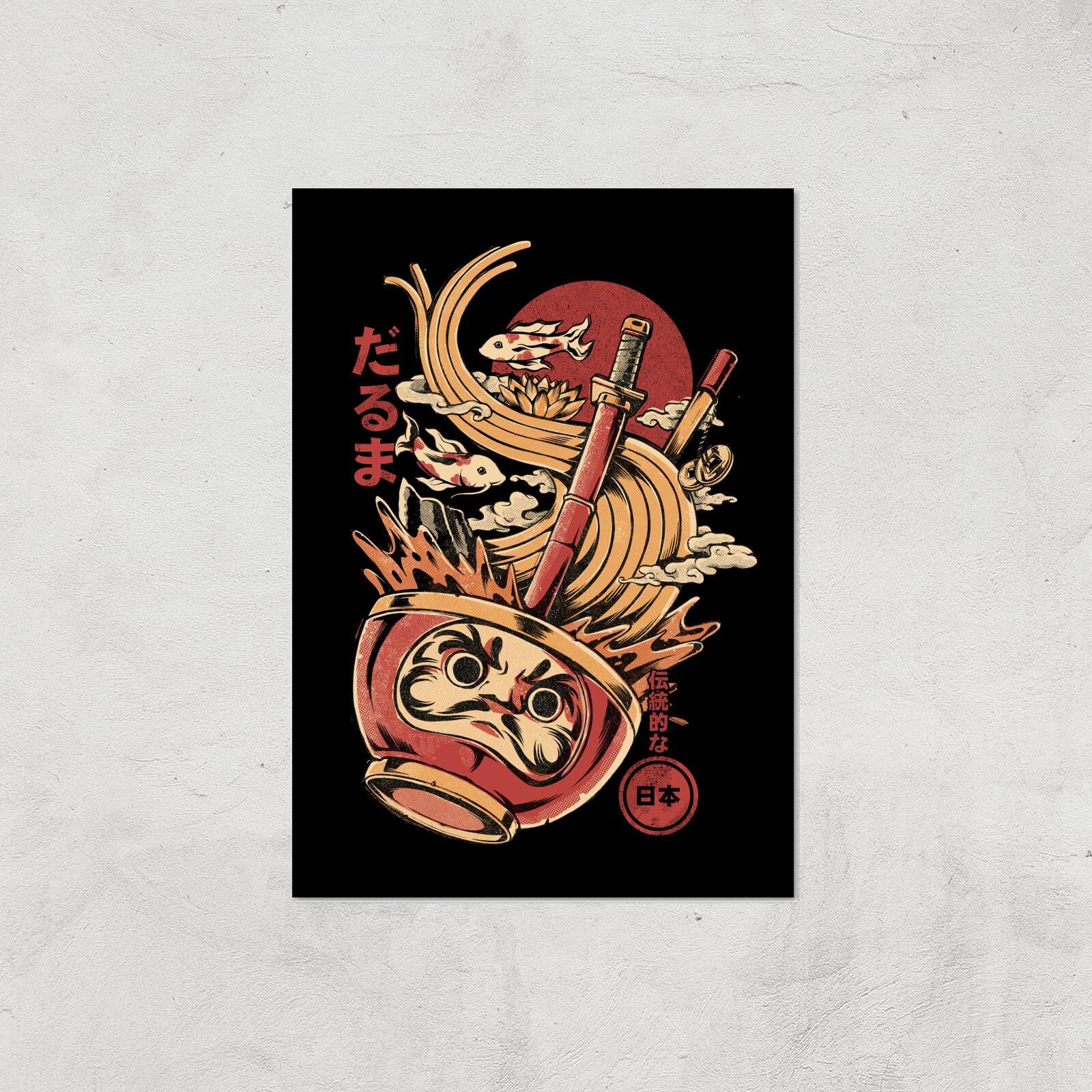 Ilustrata Daruma Giclee Art Print - A4 - Print Only