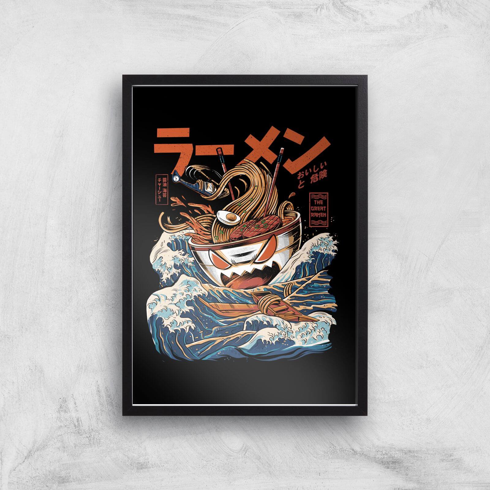 Ilustrata Great Ramen Giclee Art Print - A3 - Black Frame