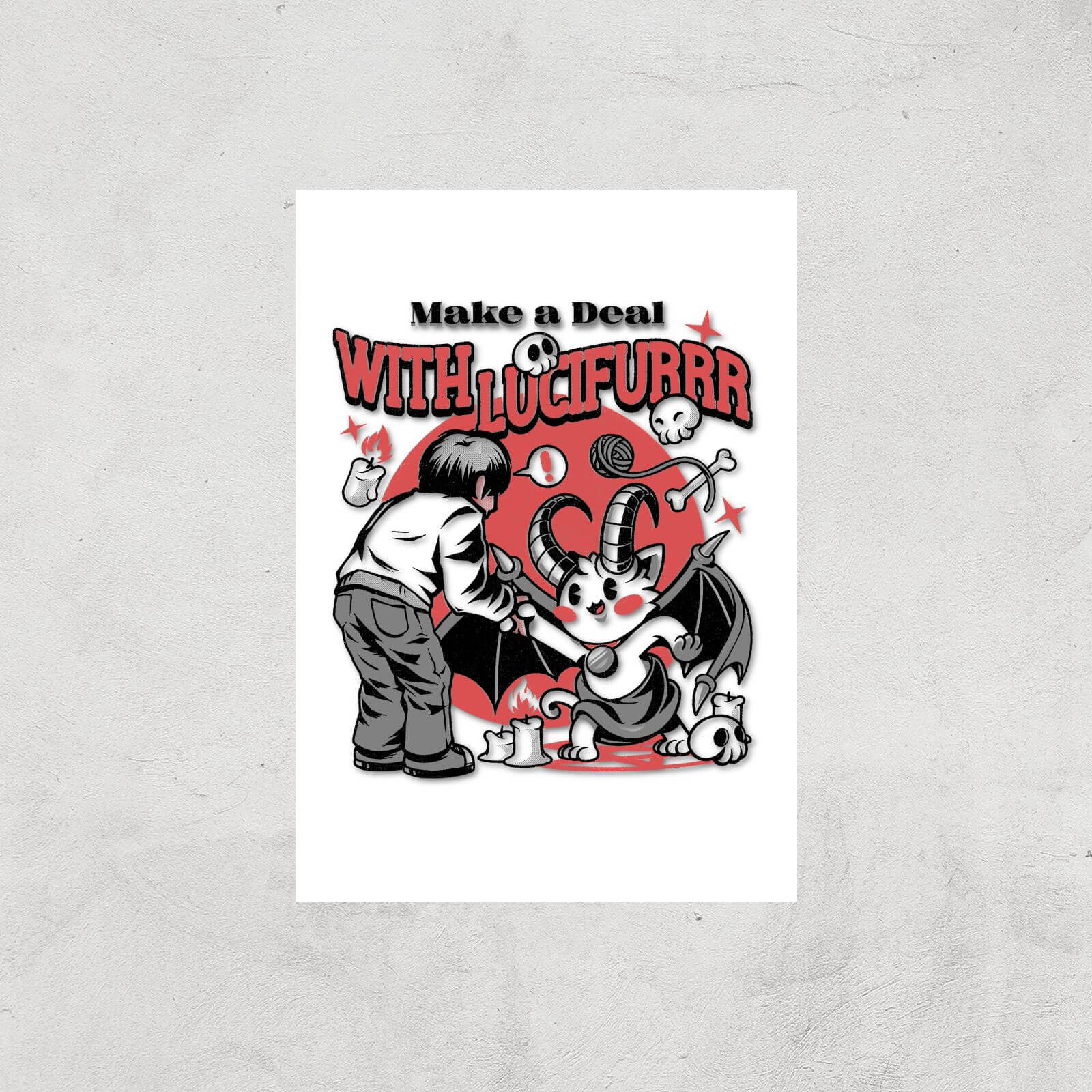 Ilustrata Lucifur Giclee Art Print - A2 - Print Only