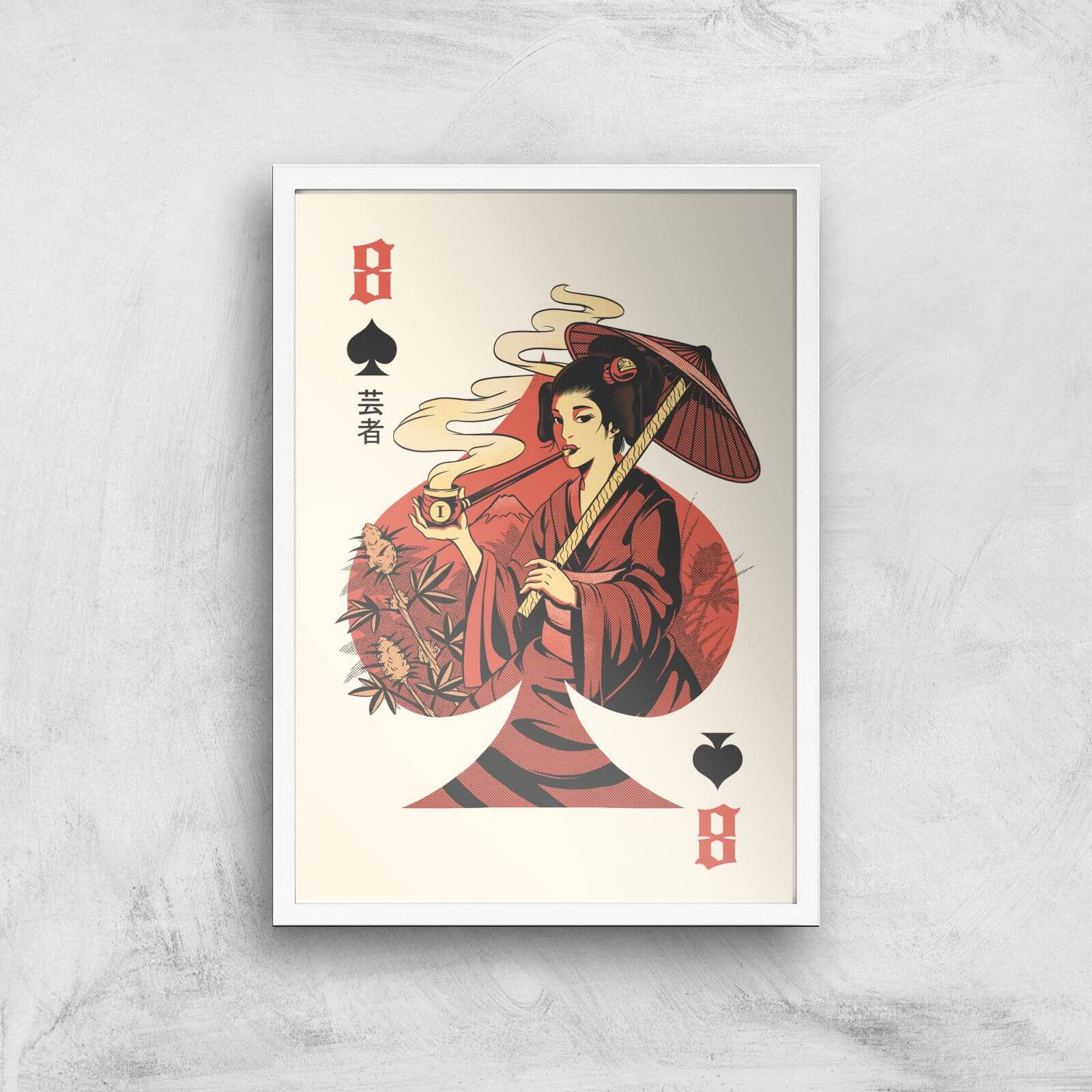 Ilustrata Weed Gueicha Giclee Art Print - A3 - White Frame