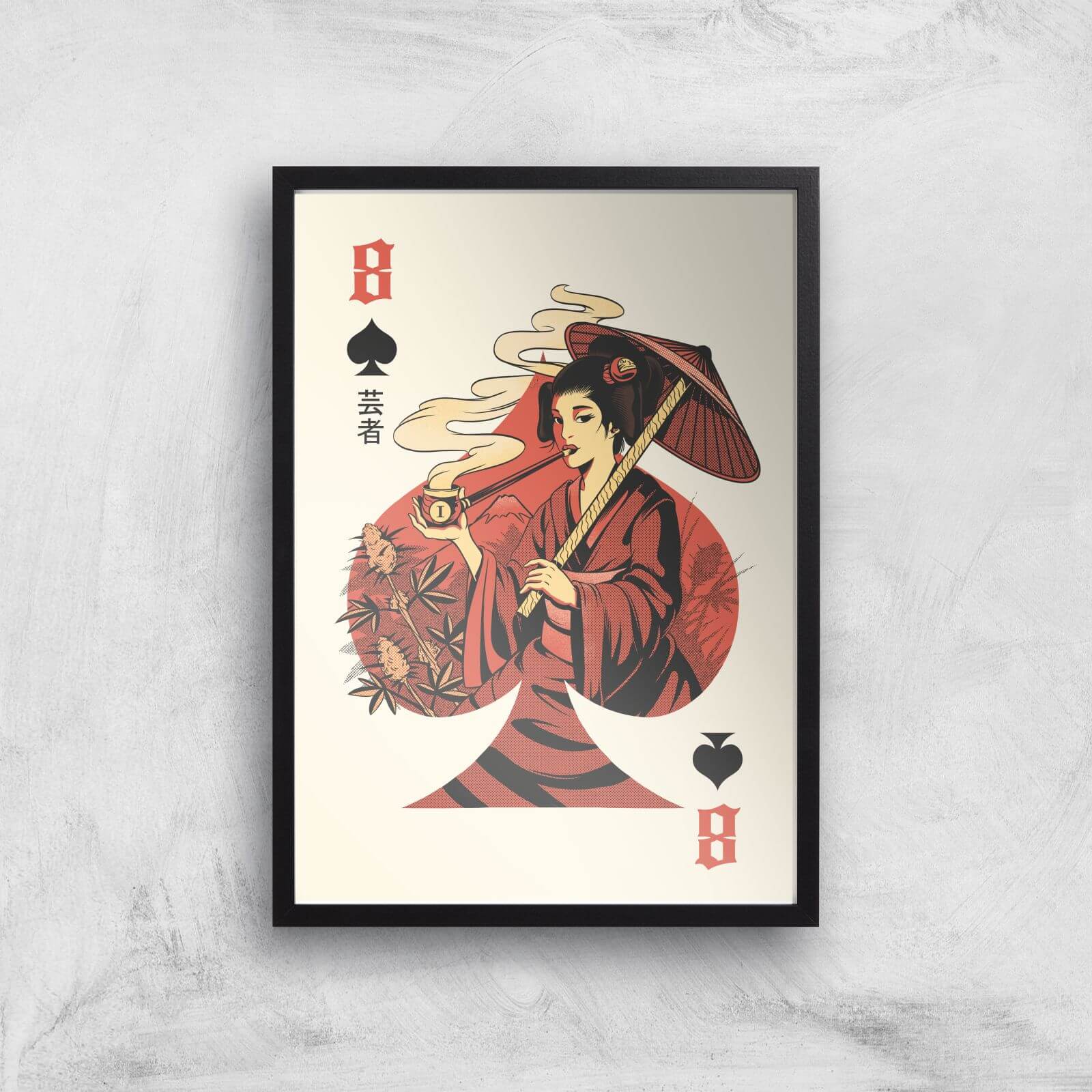 Ilustrata Weed Gueicha Giclee Art Print - A2 - Black Frame