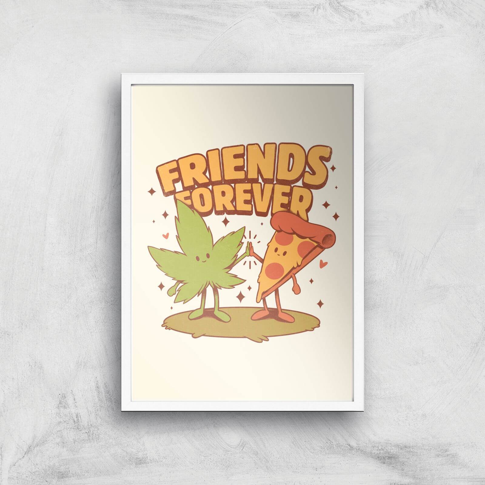 Ilustrata Friends Forever Giclee Art Print - A2 - White Frame