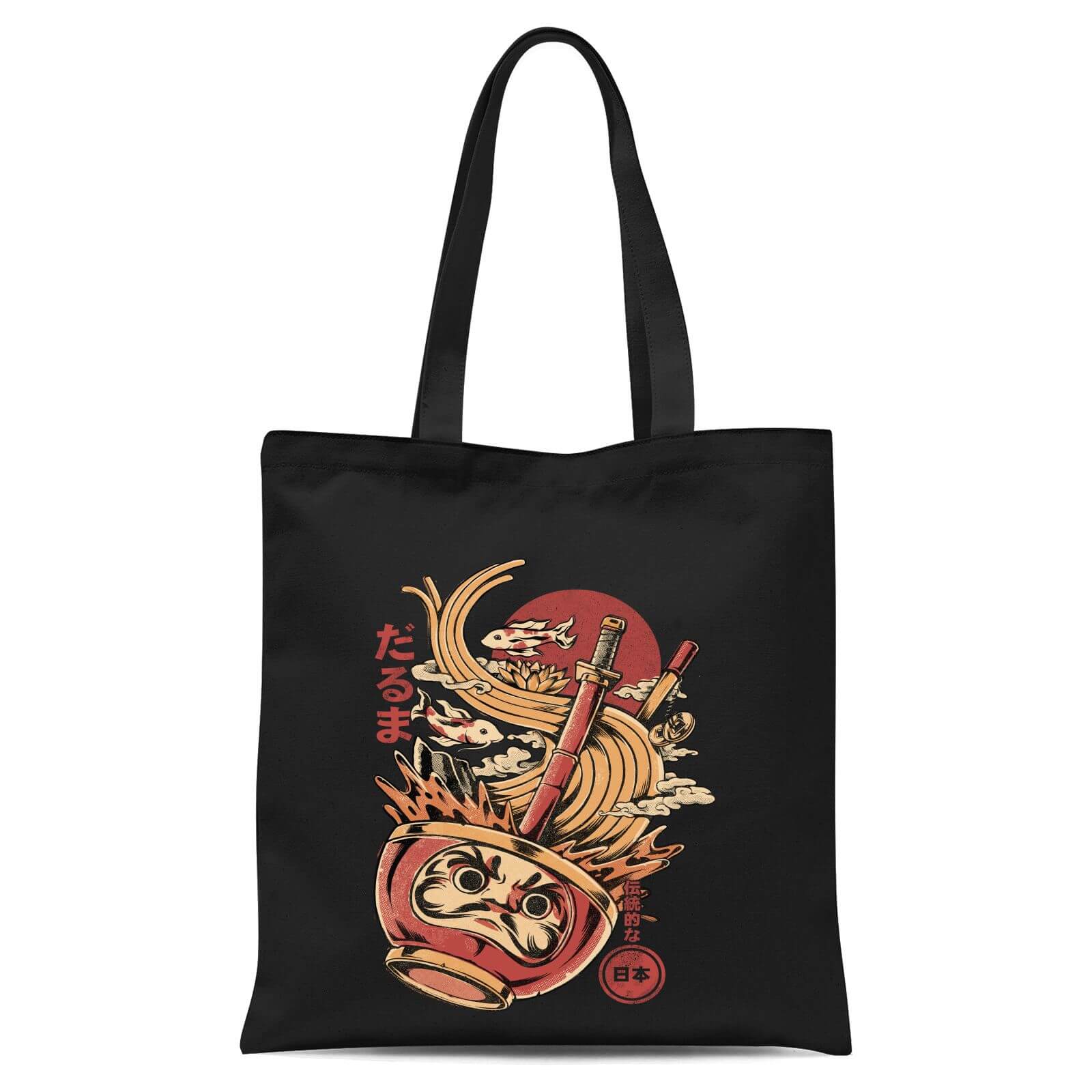 Ilustrata Daruma Tote Bag - Black