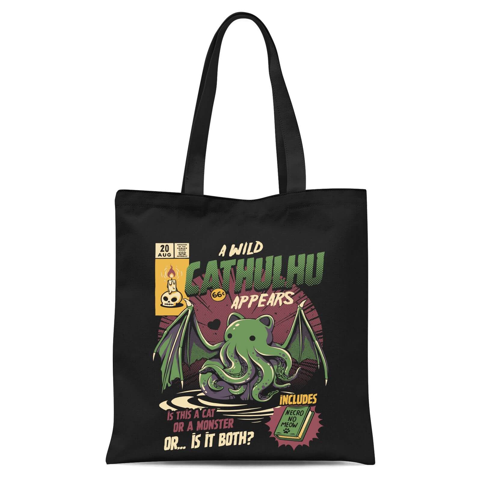 Ilustrata Cathulhu Tote Bag - Black